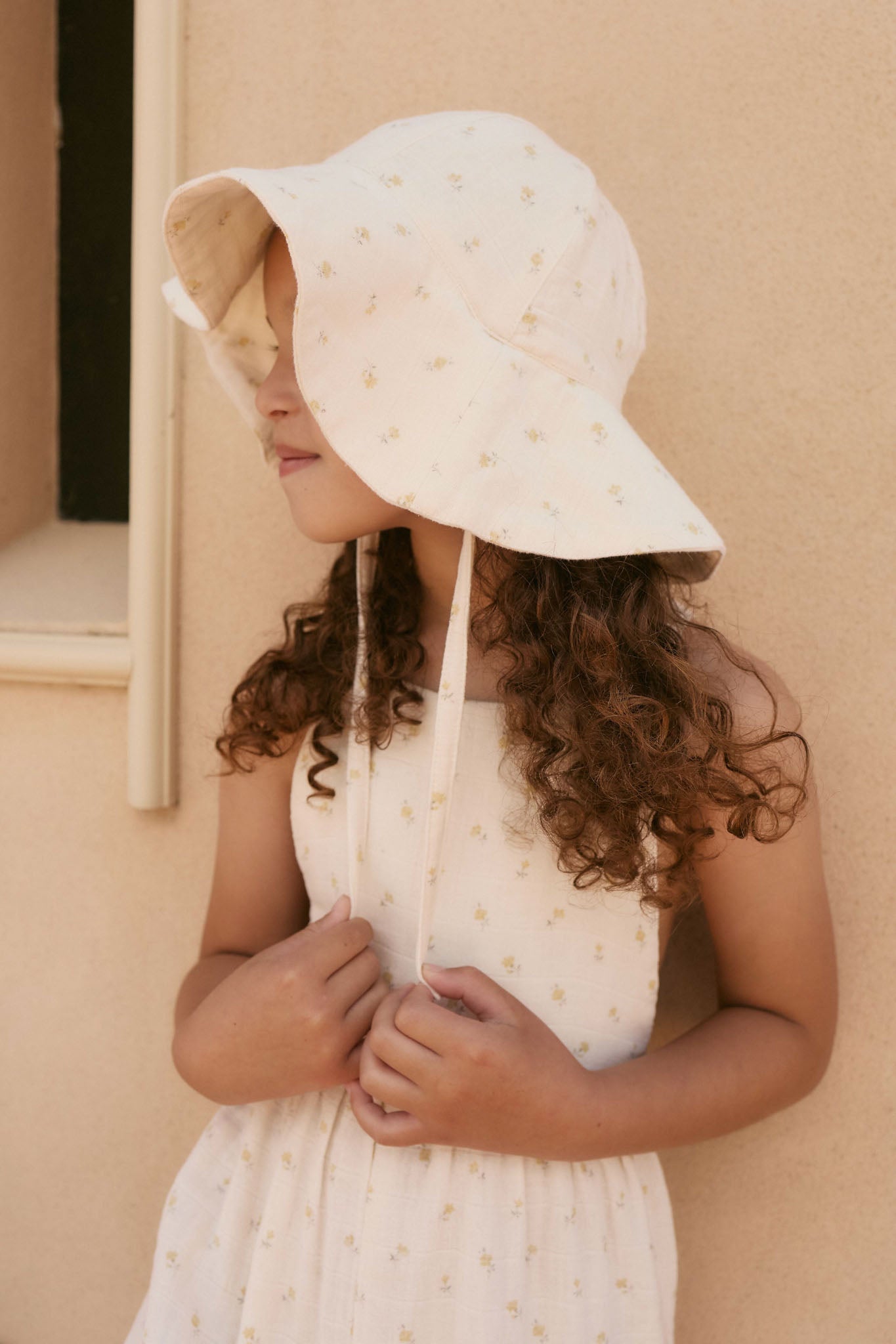 Organic Cotton Muslin Noelle Hat - Vintage Ditsy