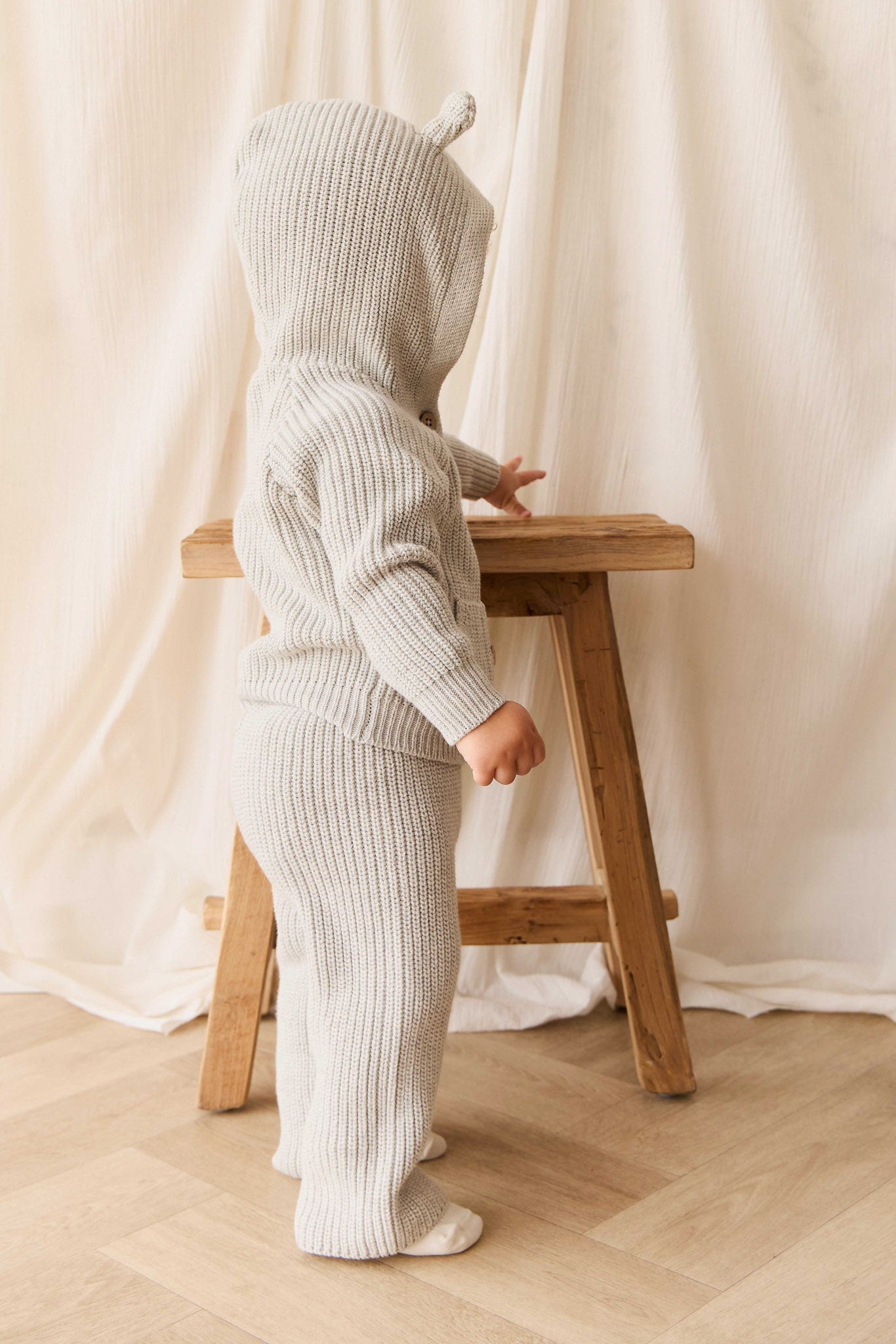 OG Morgan Knit Pant - Light Grey Marle