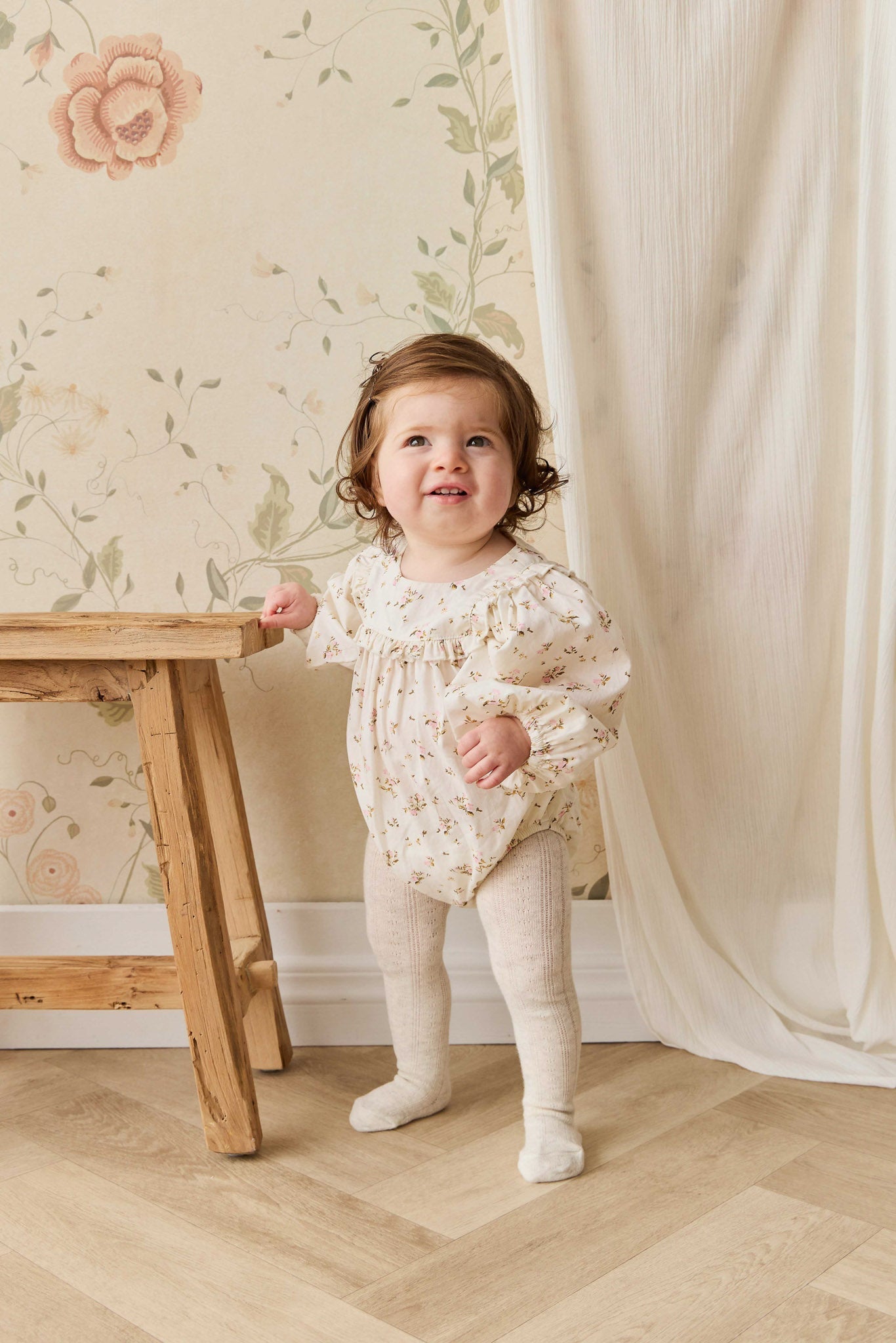 Organic Cotton Frances Playsuit - Bianca Antique