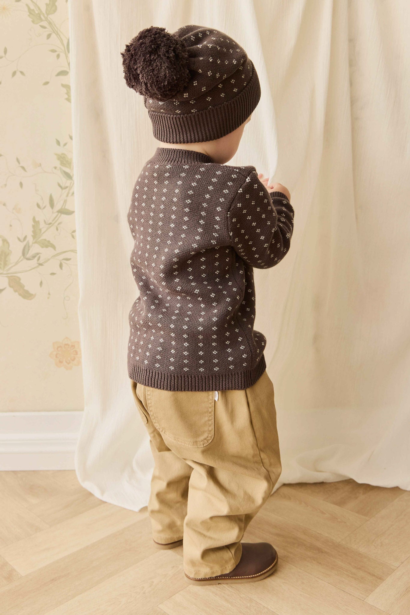 Dorian Jumper - Knitted Diamonds Coffee