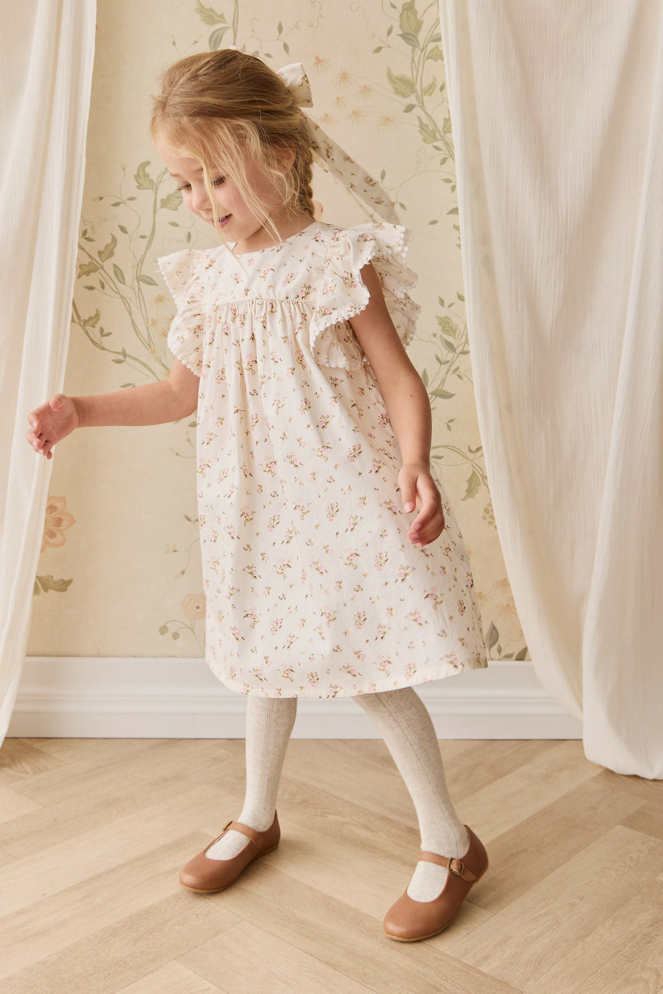 Organic Cotton Eleanor Dress - Bianca Antique