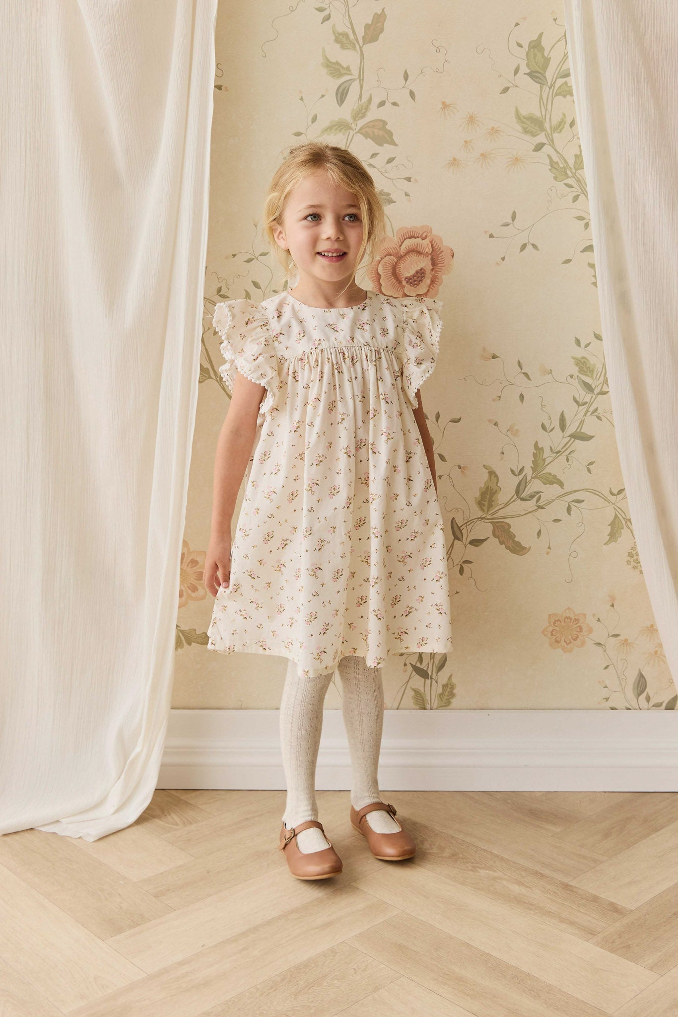 Organic Cotton Eleanor Dress - Bianca Antique