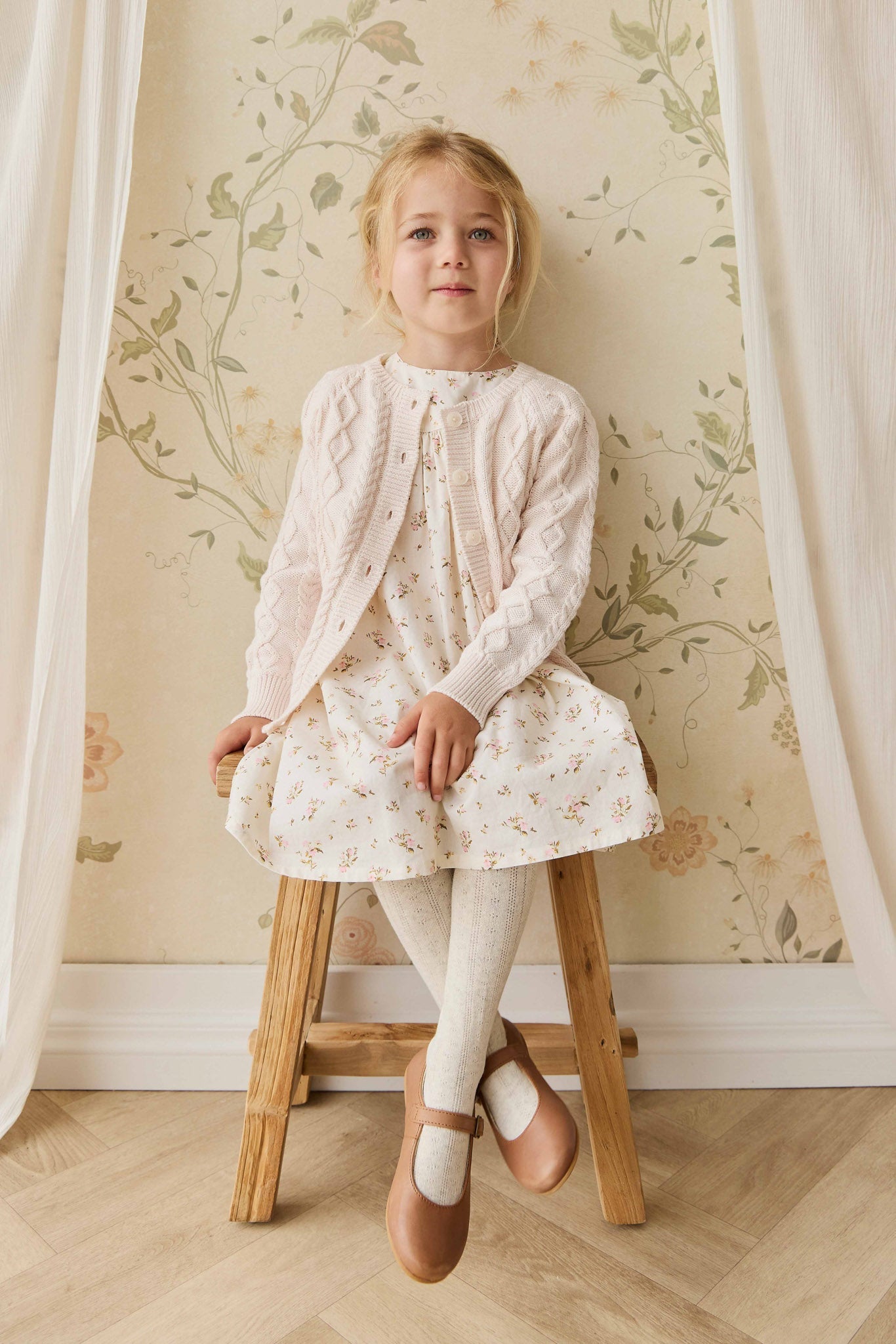Organic Cotton Eleanor Dress - Bianca Antique