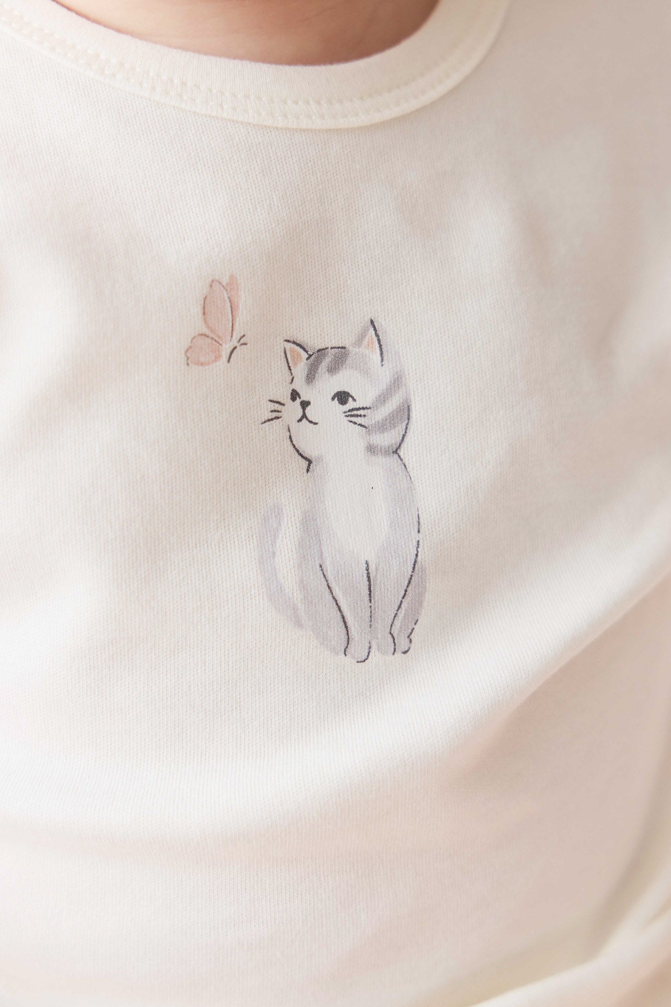 Pima Cotton Aude Tee - Little Moon Parchment