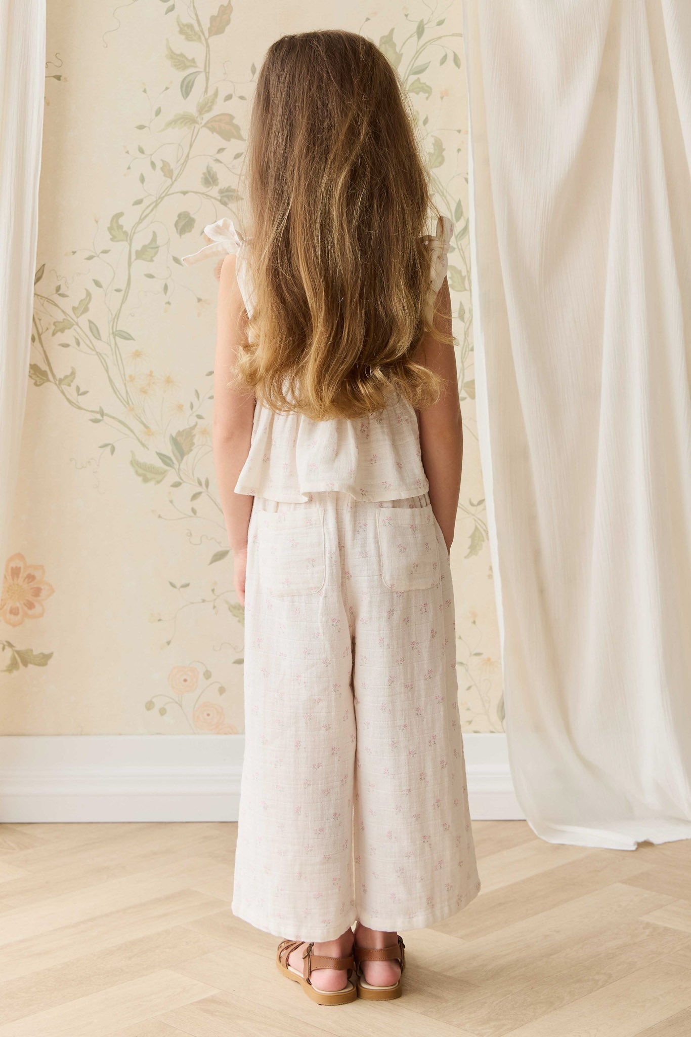 Organic Cotton Muslin Odette Pant - Pauline Pink