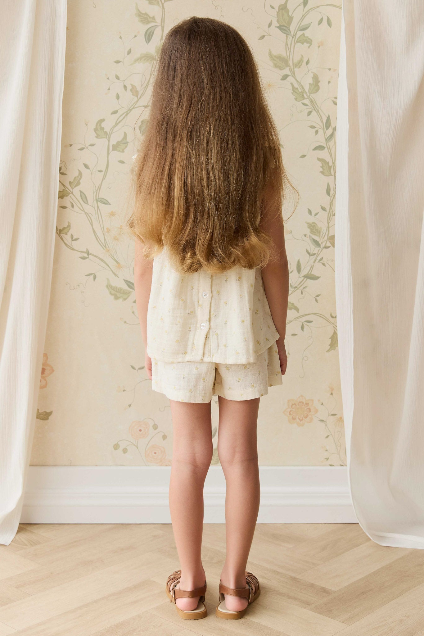 Organic Cotton Muslin Emelia Short - Vintage Ditsy