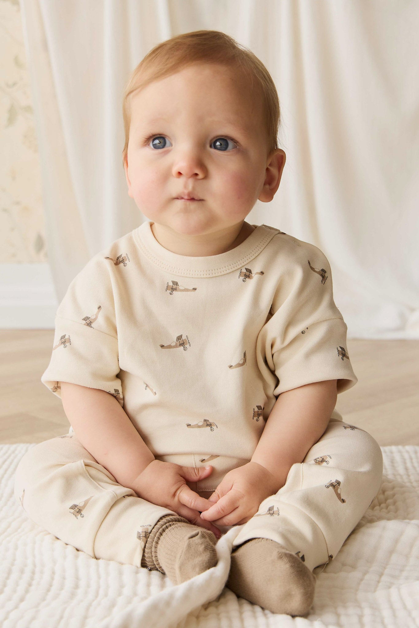 Pima Cotton Wesley Pant - Fly High Vanilla Cream