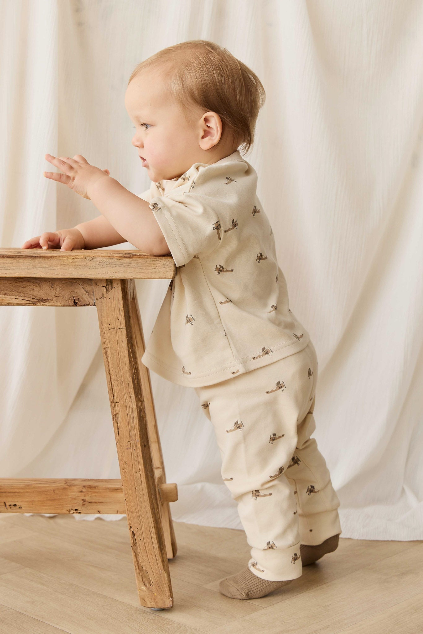 Pima Cotton Wesley Pant - Fly High Vanilla Cream