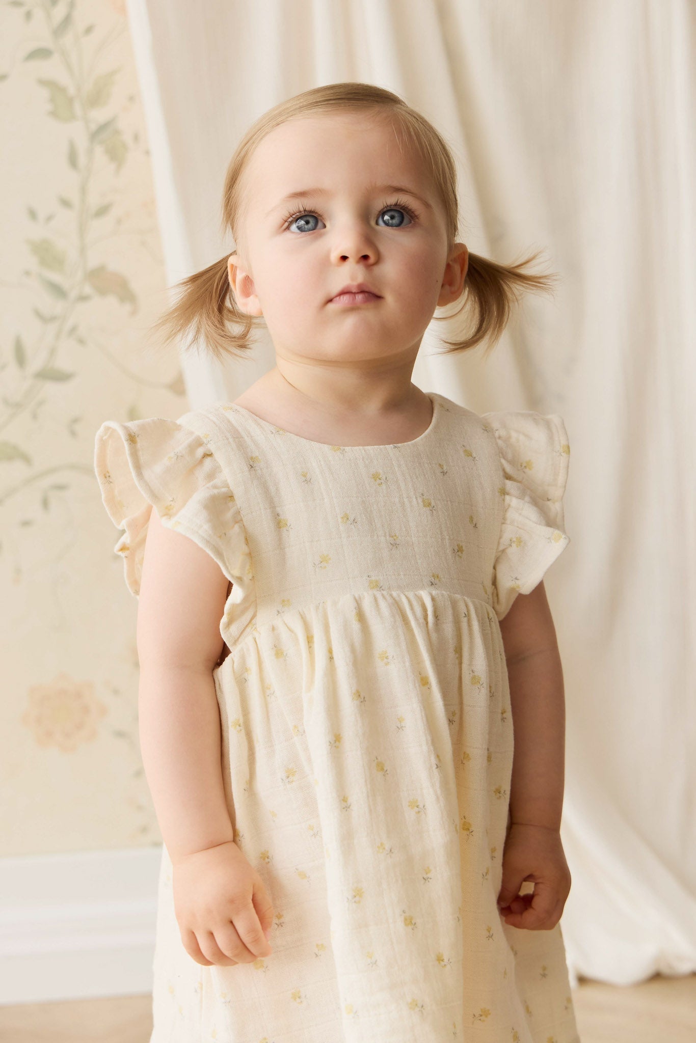Organic Cotton Muslin Brielle Dress - Vintage Ditsy