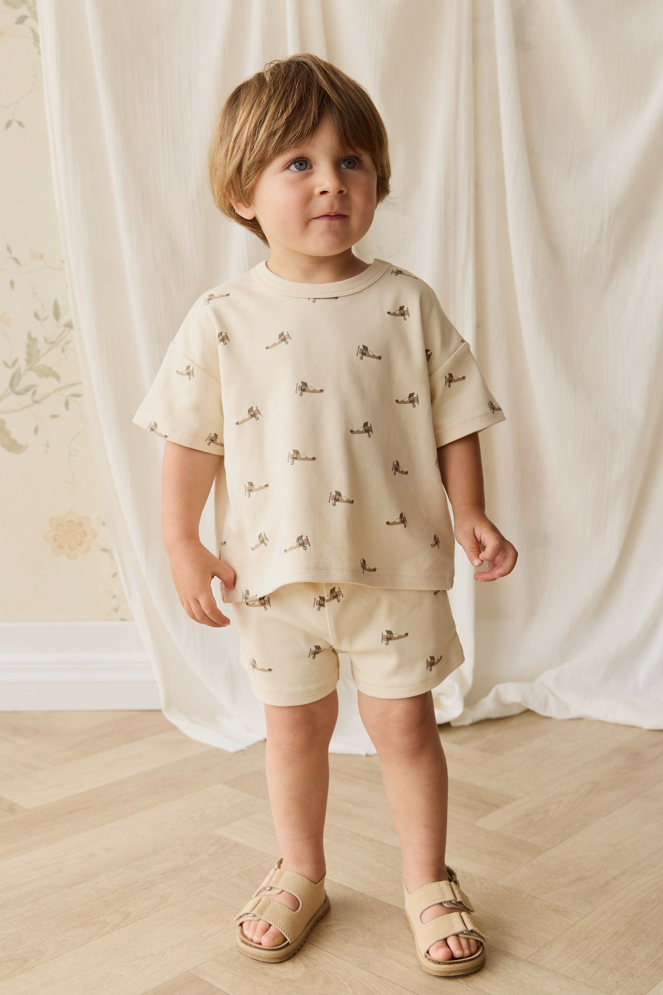 Pima Cotton Wesley Short - Fly High Vanilla Cream