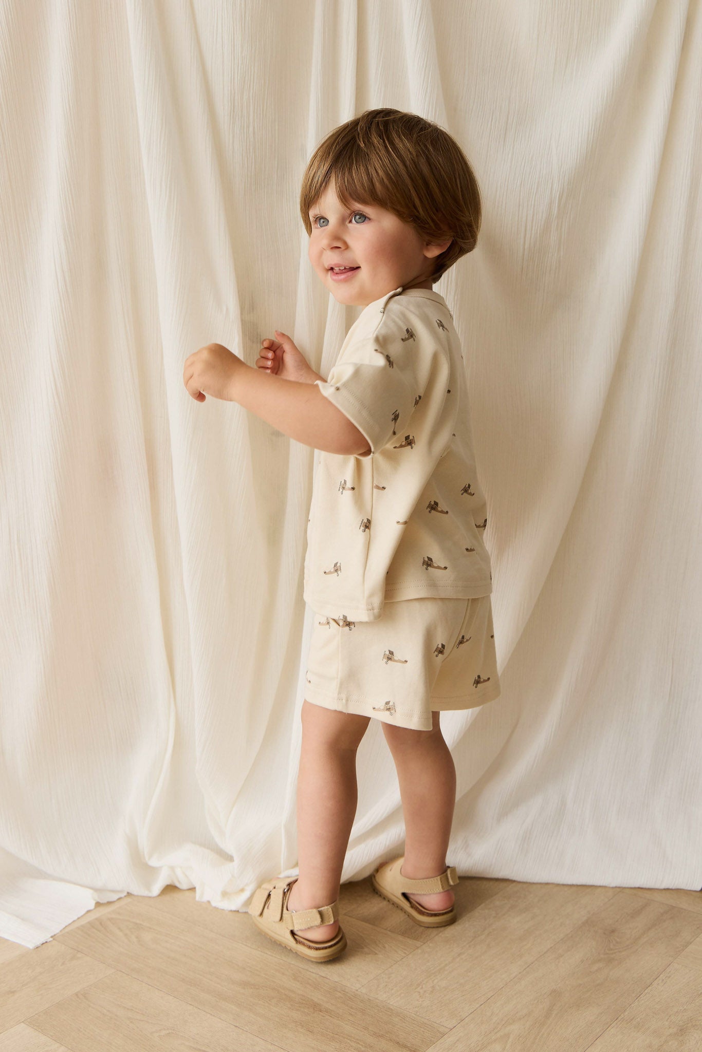 Pima Cotton Wesley Short - Fly High Vanilla Cream