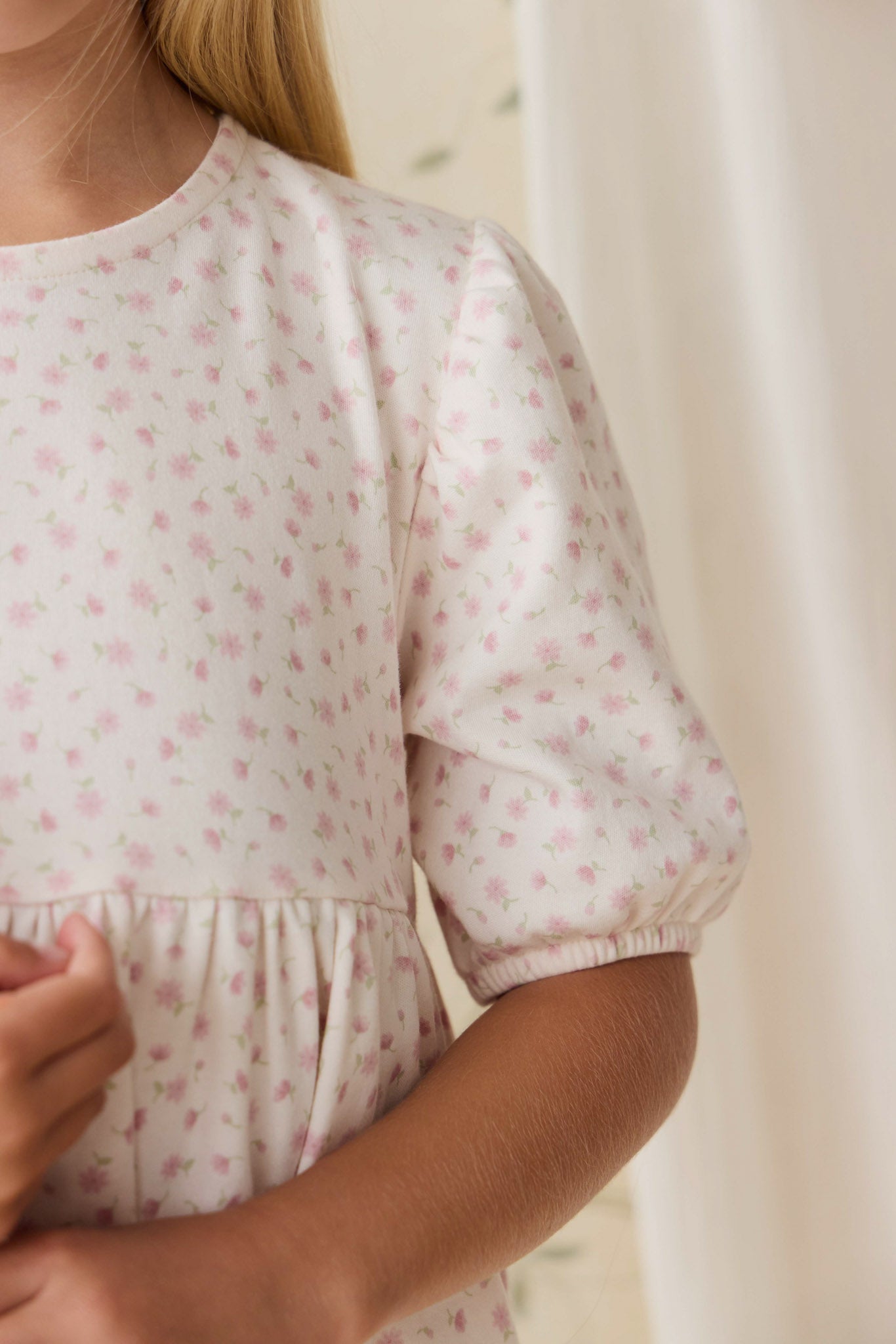 Organic Cotton Rosie Dress - Victoria Blush