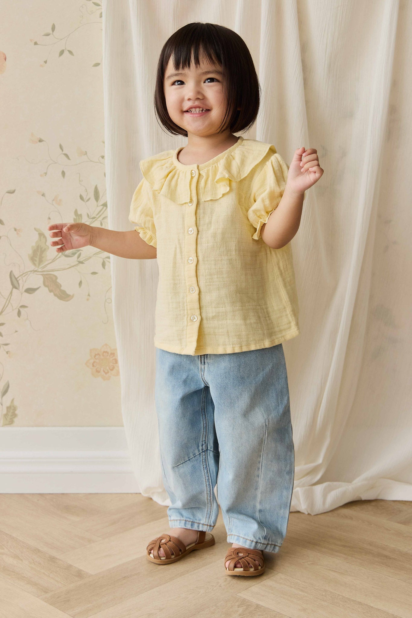 Organic Cotton Muslin Alora Top - Sunshine
