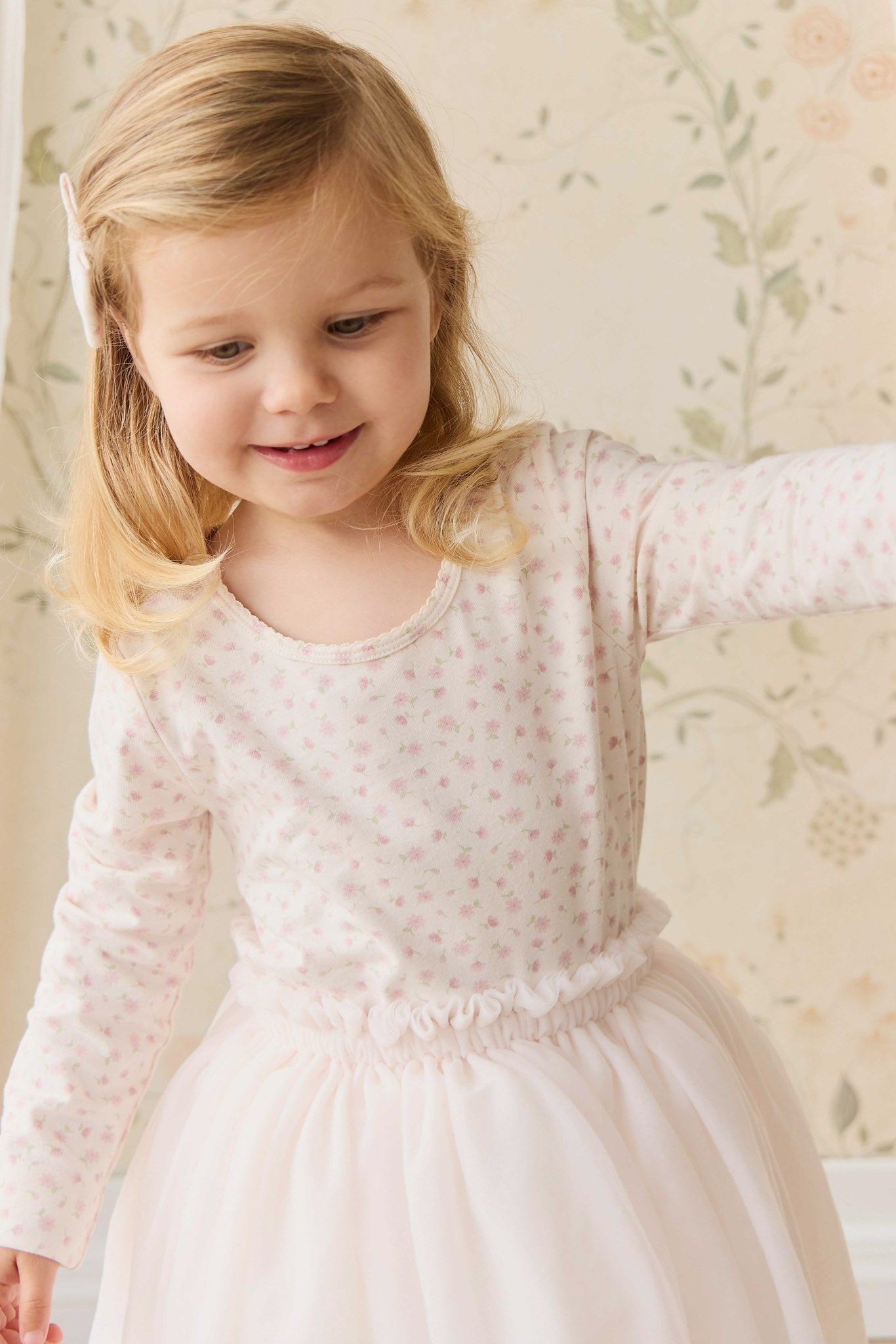 Organic Cotton Long Sleeve Top - Victoria Blush