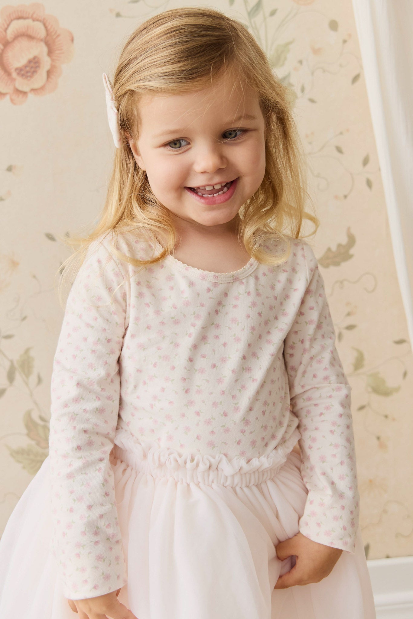 Organic Cotton Long Sleeve Top - Victoria Blush