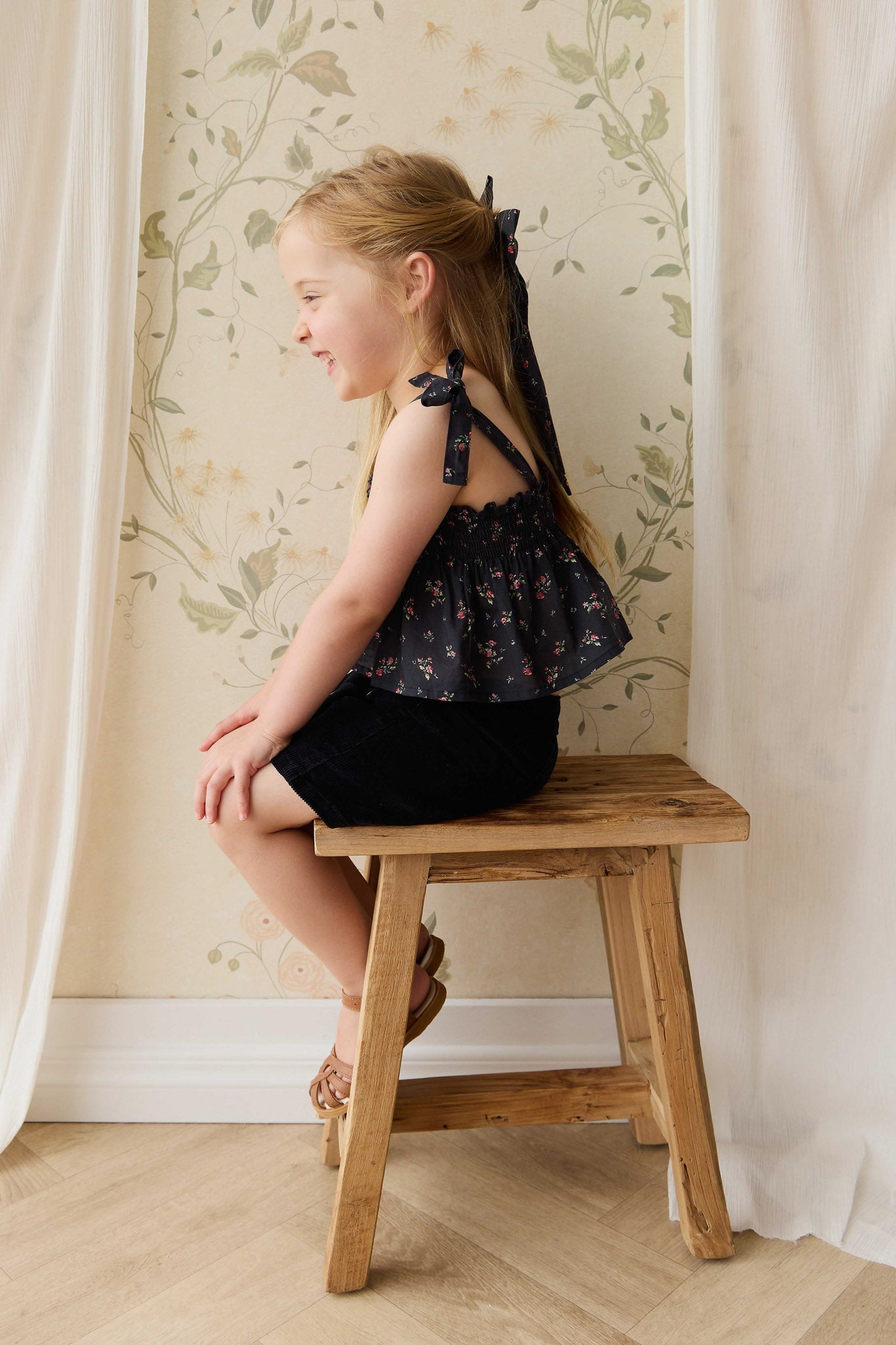 Organic Cotton Odette Top - Bianca Noir