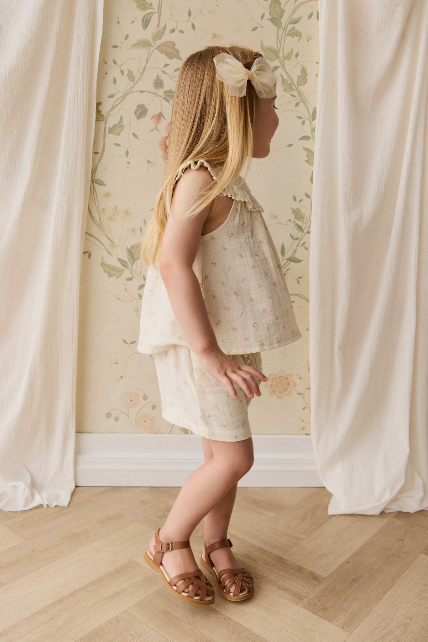 Organic Cotton Muslin Emelia Short - Vintage Ditsy