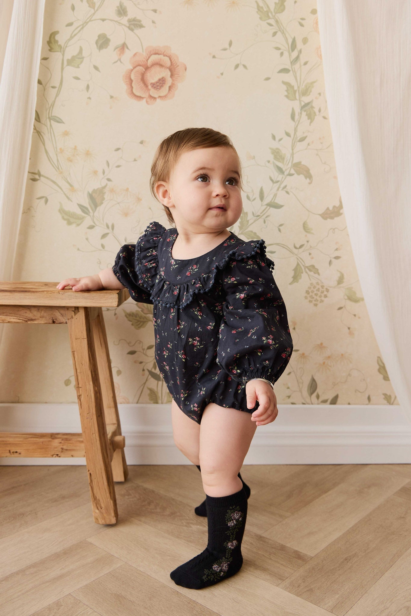 Organic Cotton Malia Playsuit - Bianca Noir