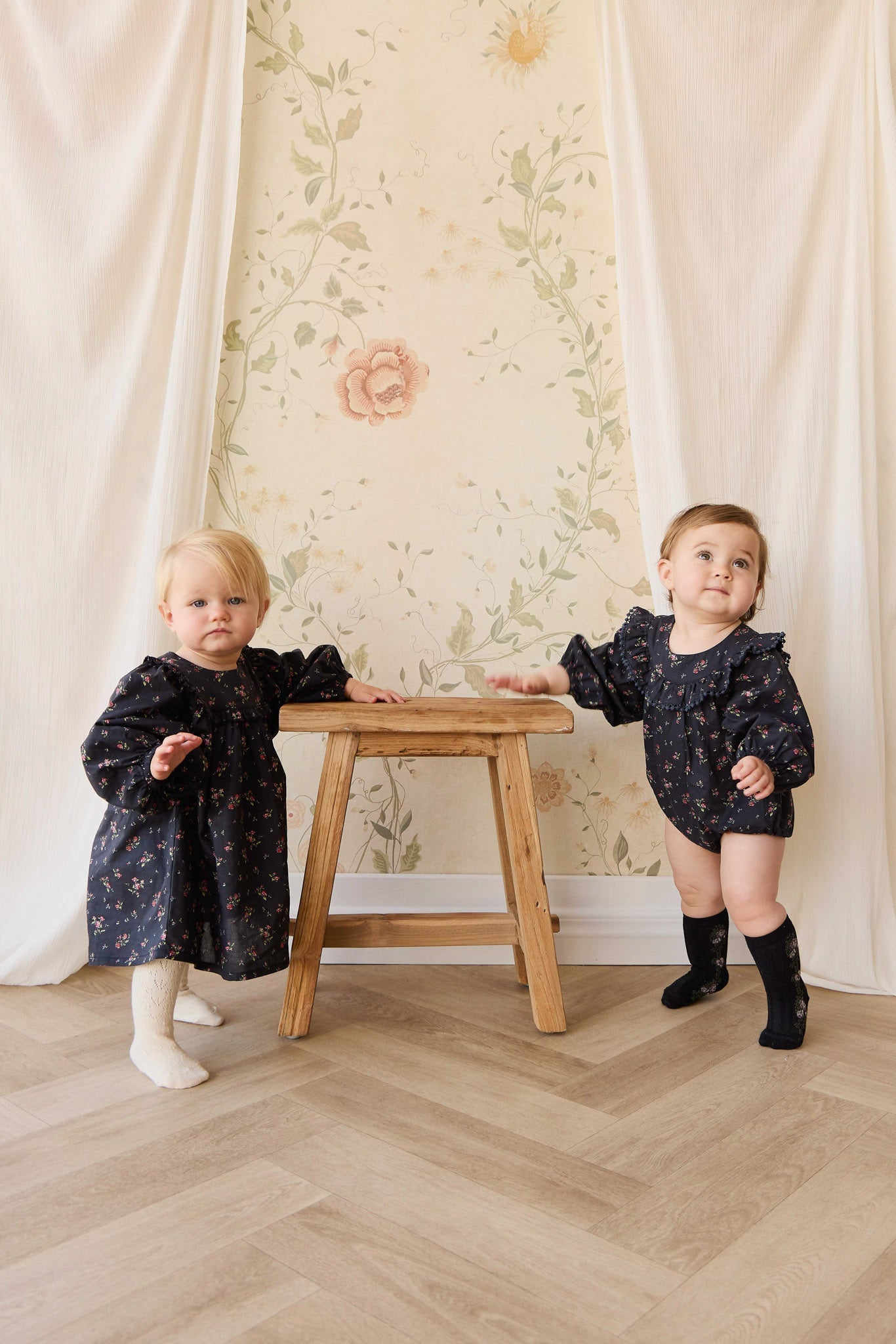 Organic Cotton Malia Playsuit - Bianca Noir