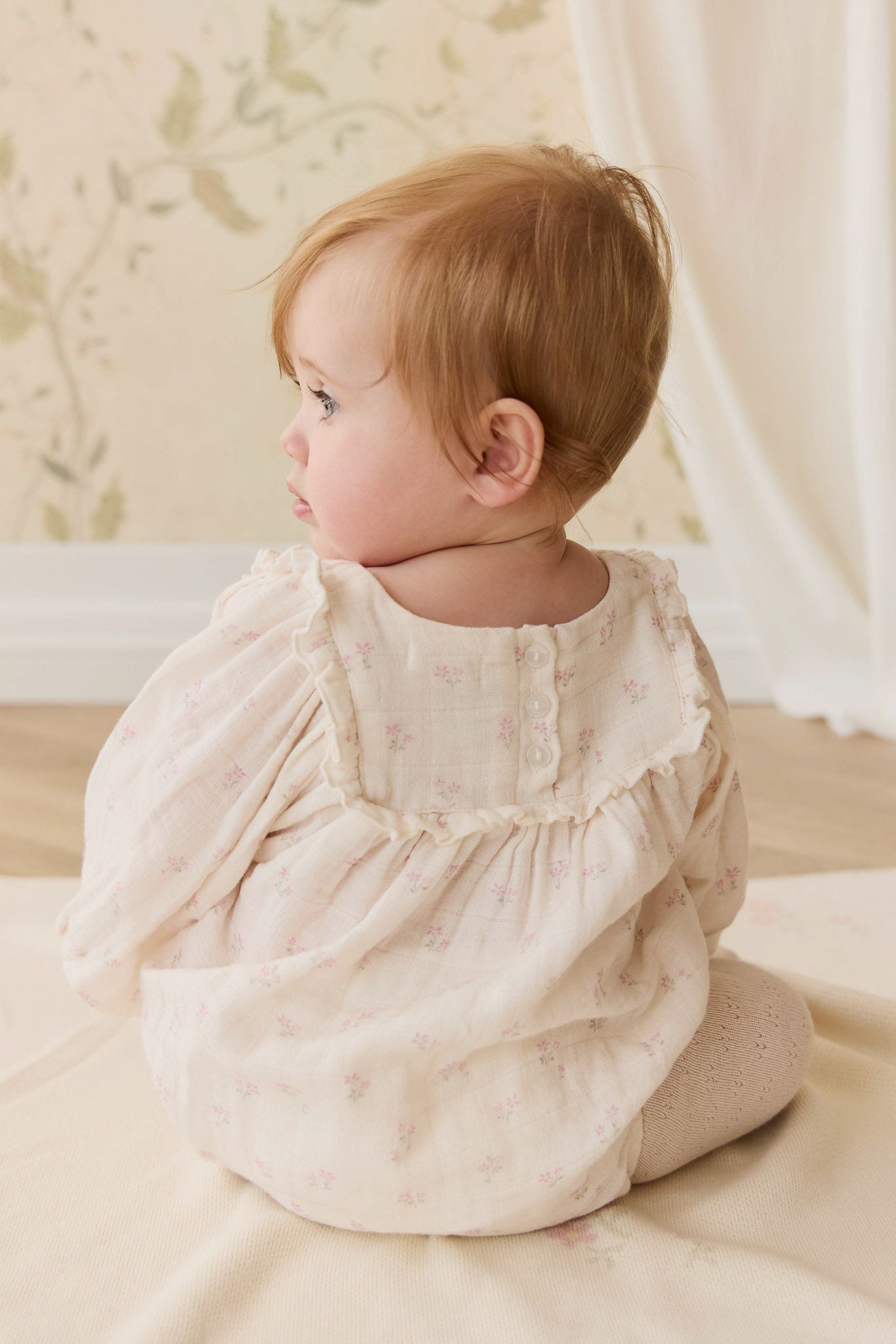 Organic Cotton Muslin Frances Playsuit - Pauline Pink