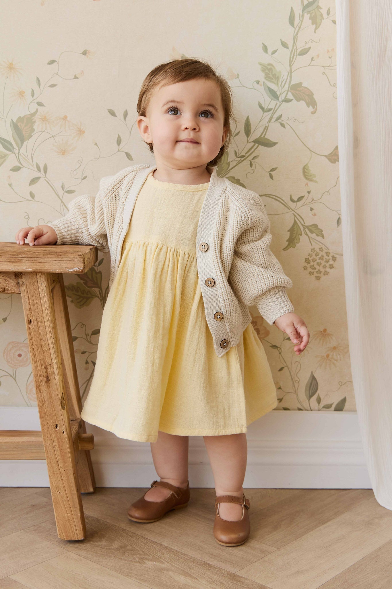 Organic Cotton Muslin Phillipa Dress - Sunshine