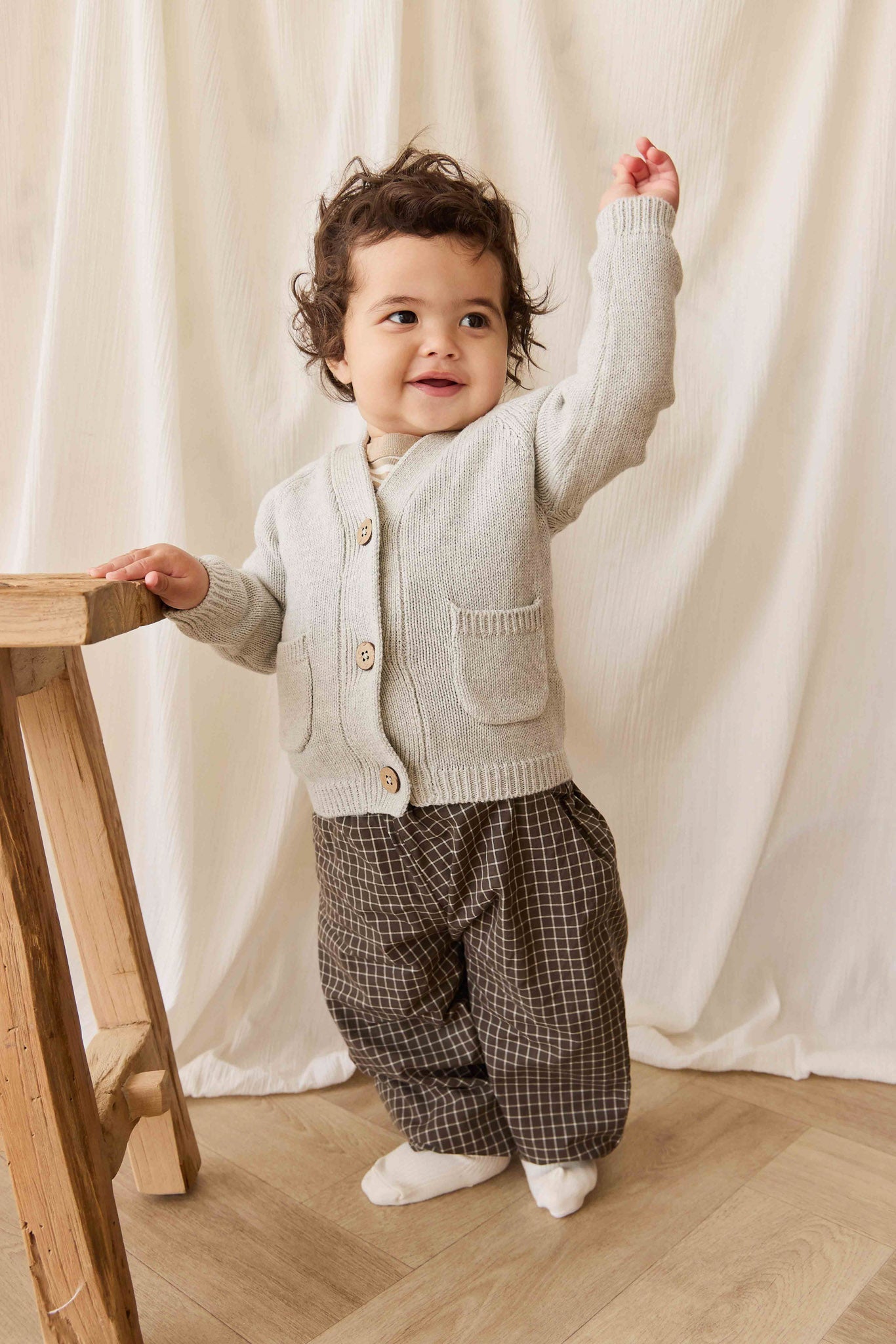 Franco Cardigan - Light Grey Marle