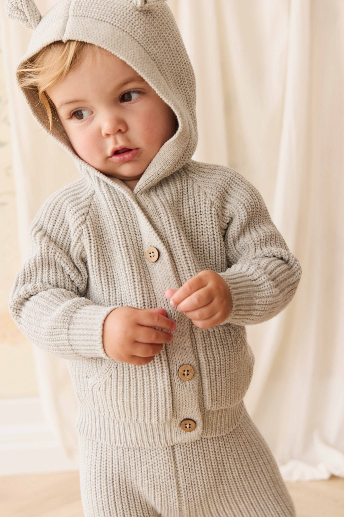 OG Bear Knit - Light Grey Marle