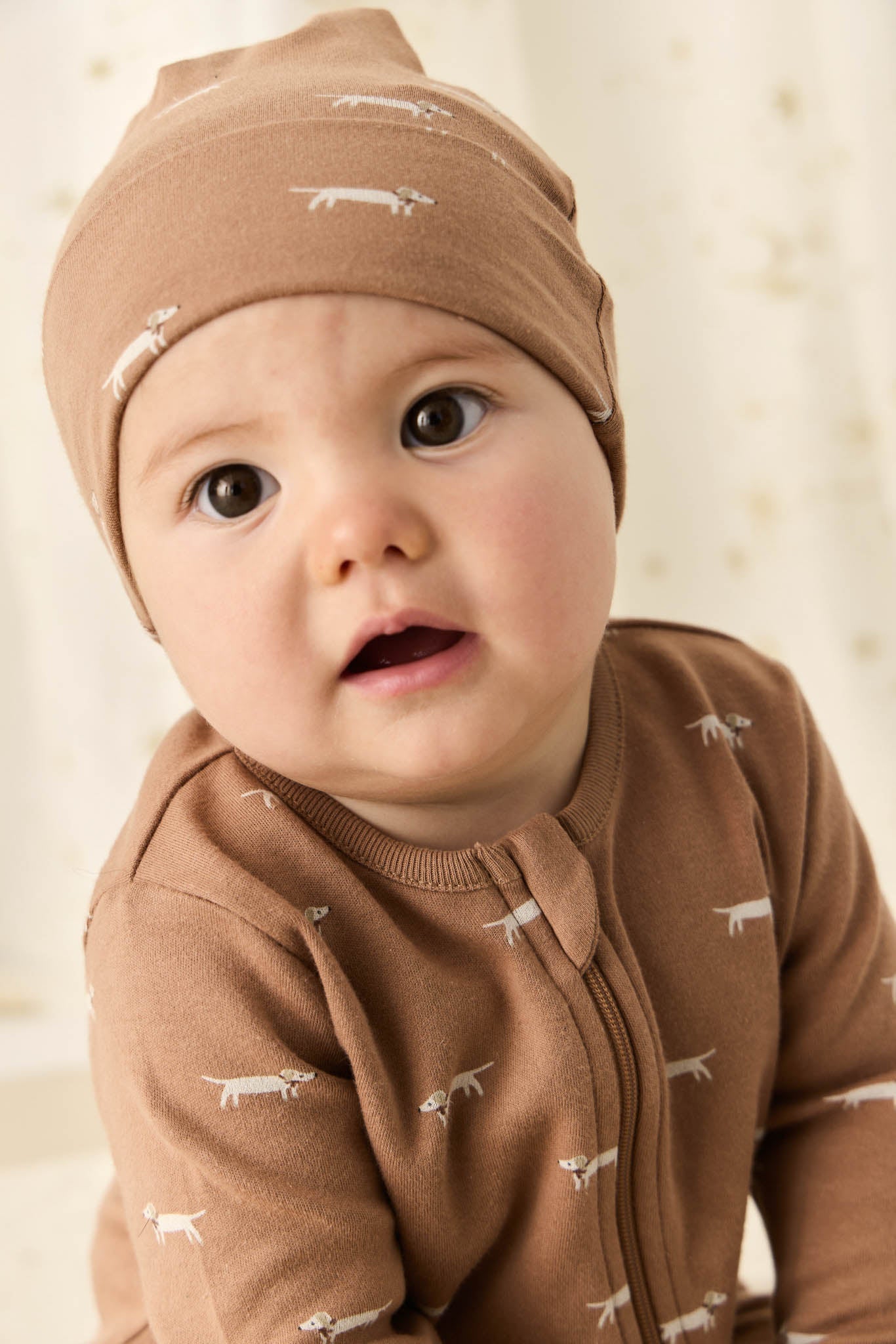 Organic Cotton Knot Beanie - Cosy Basil Spiced