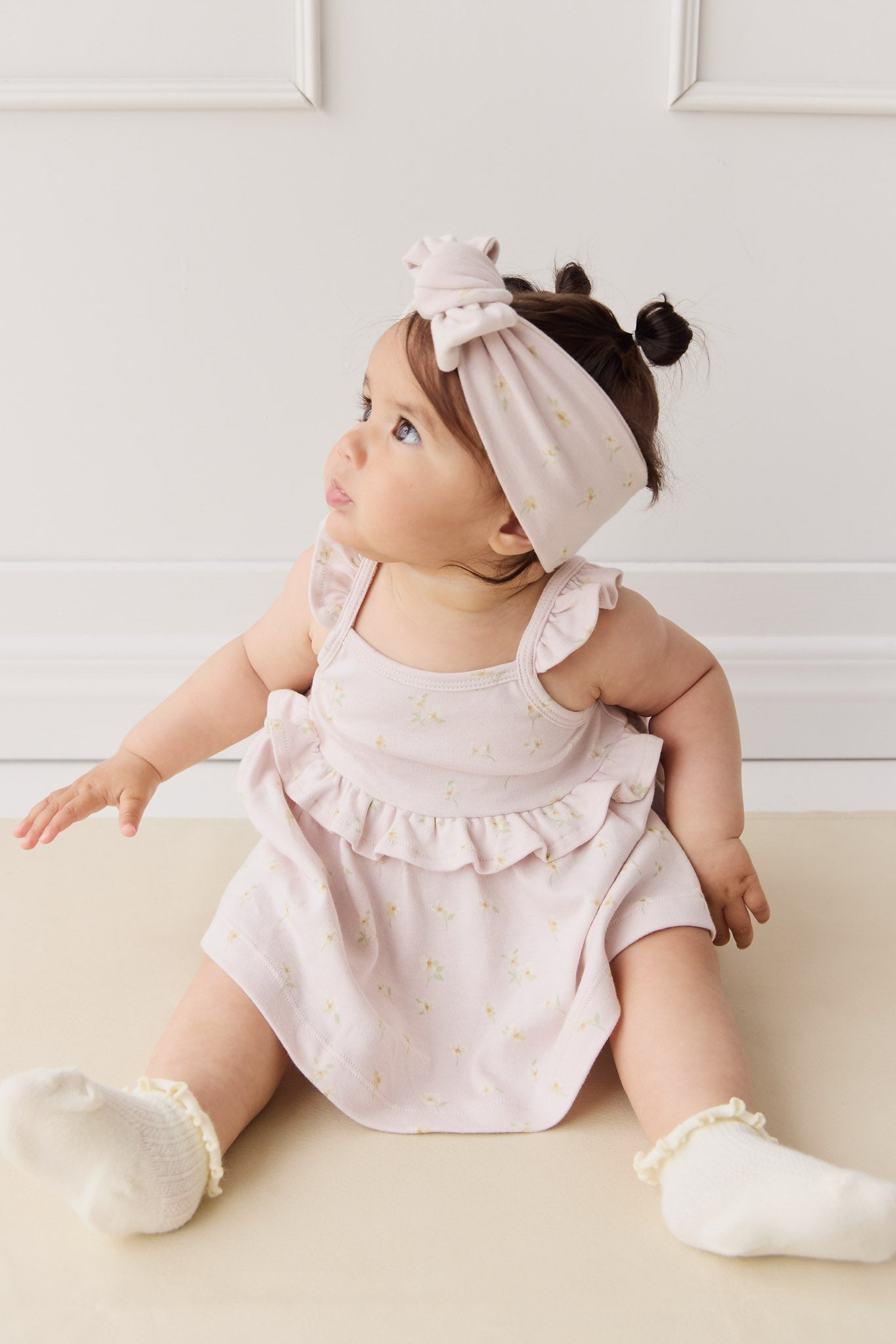 Organic Cotton Kaia Top - Simple Flowers Lilac