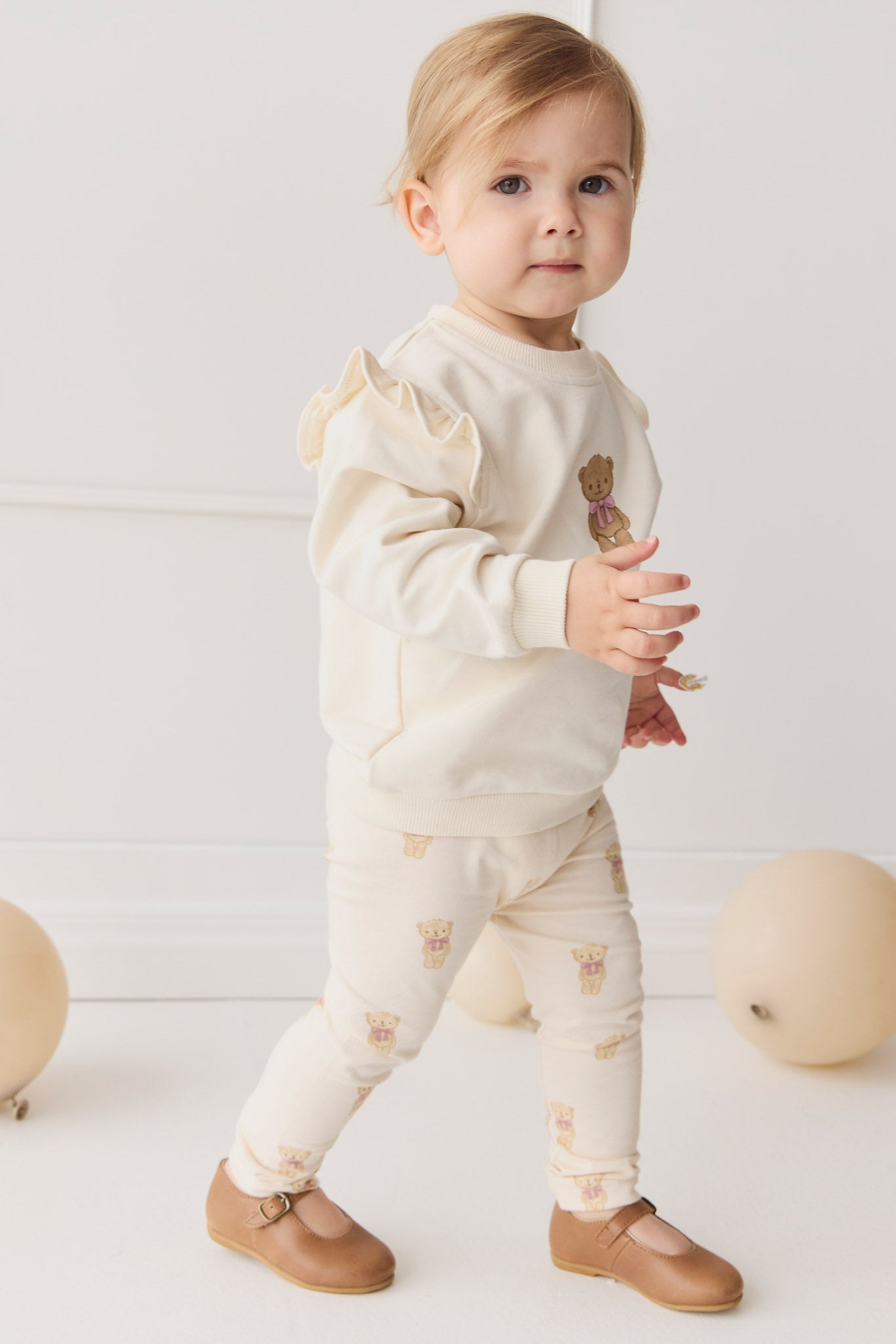 Organic Cotton Maple Sweatshirt - Cloud Little Georgie