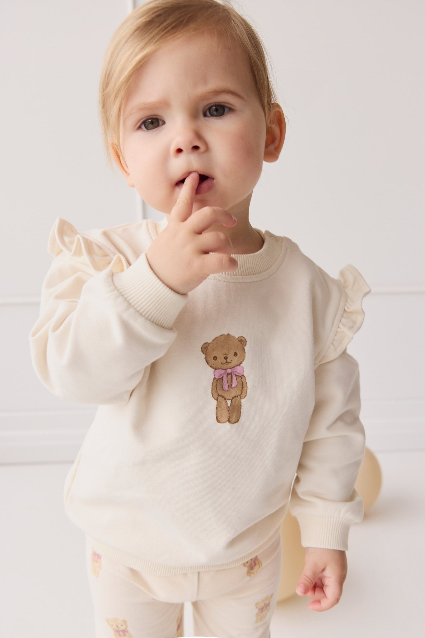 Organic Cotton Maple Sweatshirt - Cloud Little Georgie