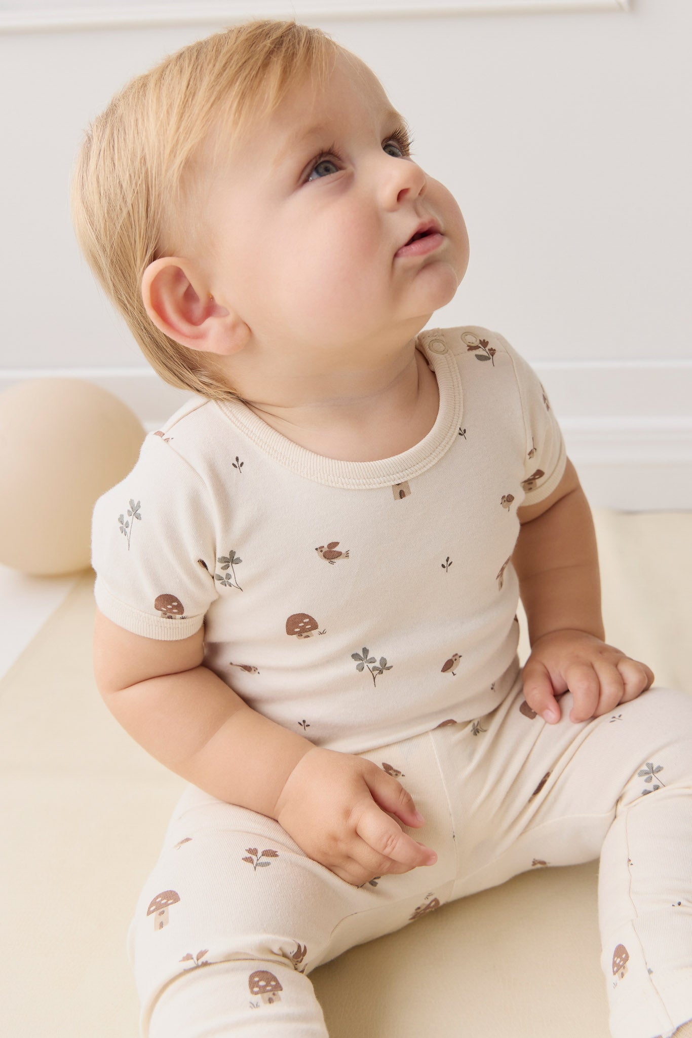 Organic Cotton Hudson Short Sleeve Bodysuit - Le Champignon
