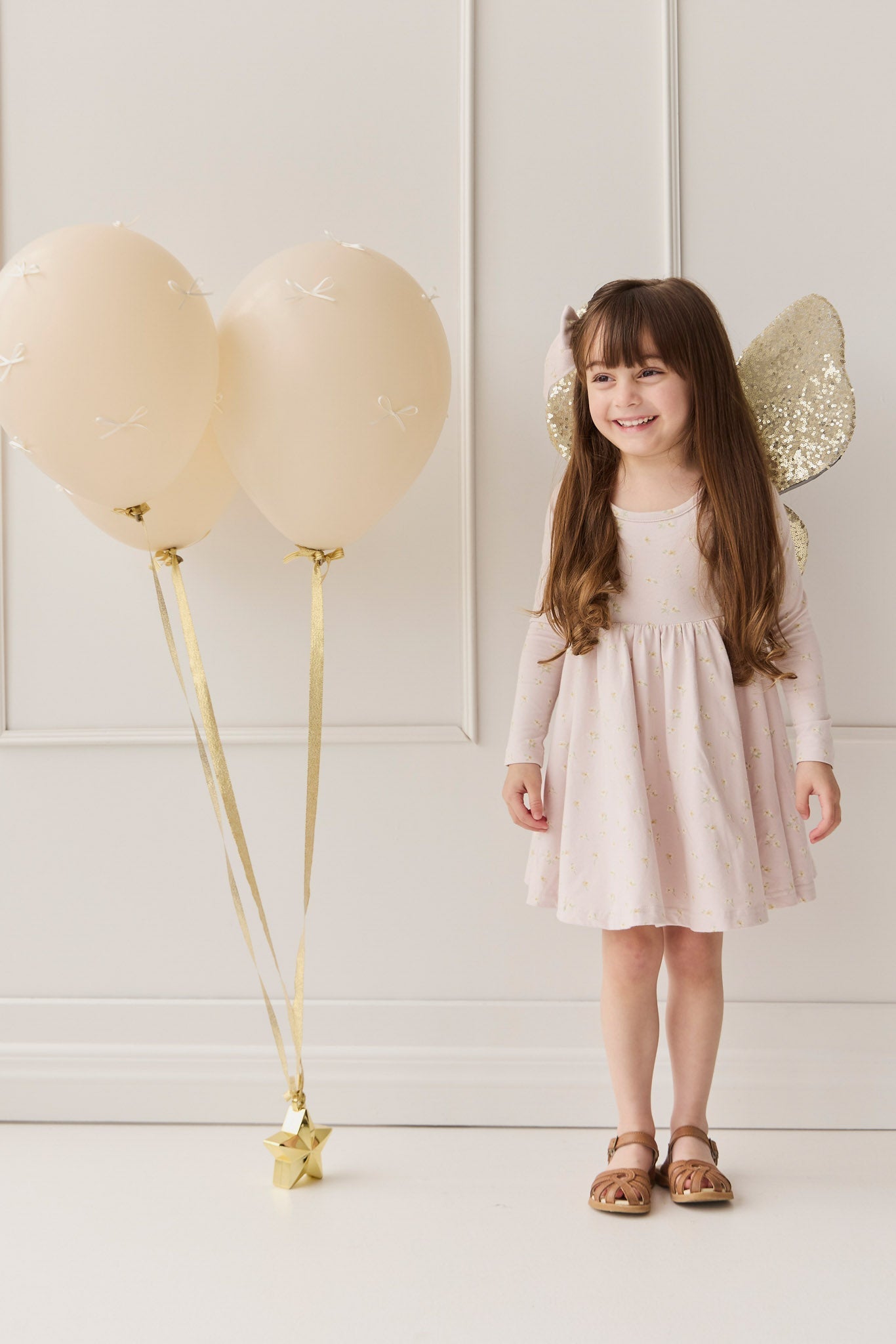 Organic Cotton Tallulah Dress - Simple Flowers Lilac