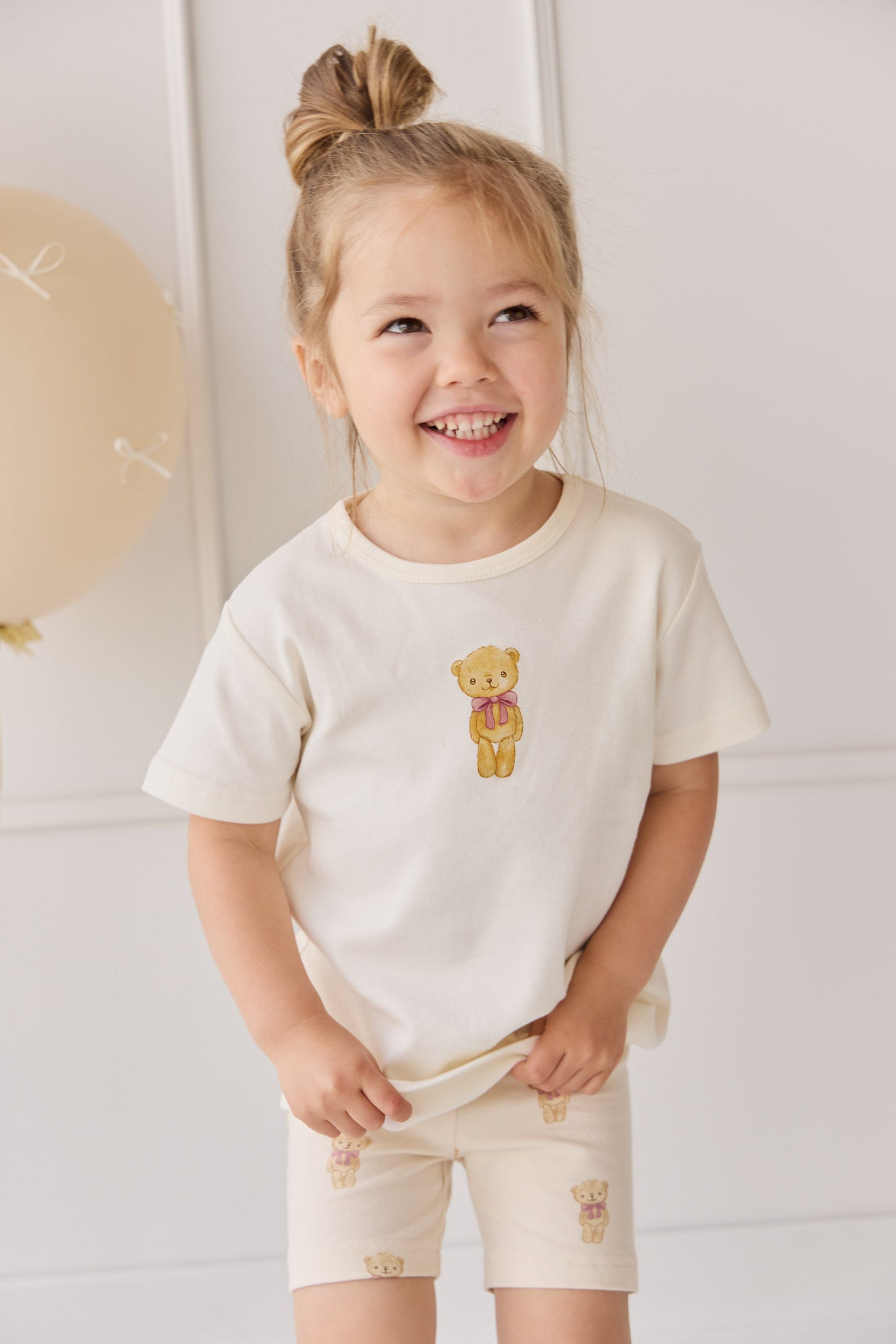 Pima Cotton Aude Tee - Cloud Little Georgie