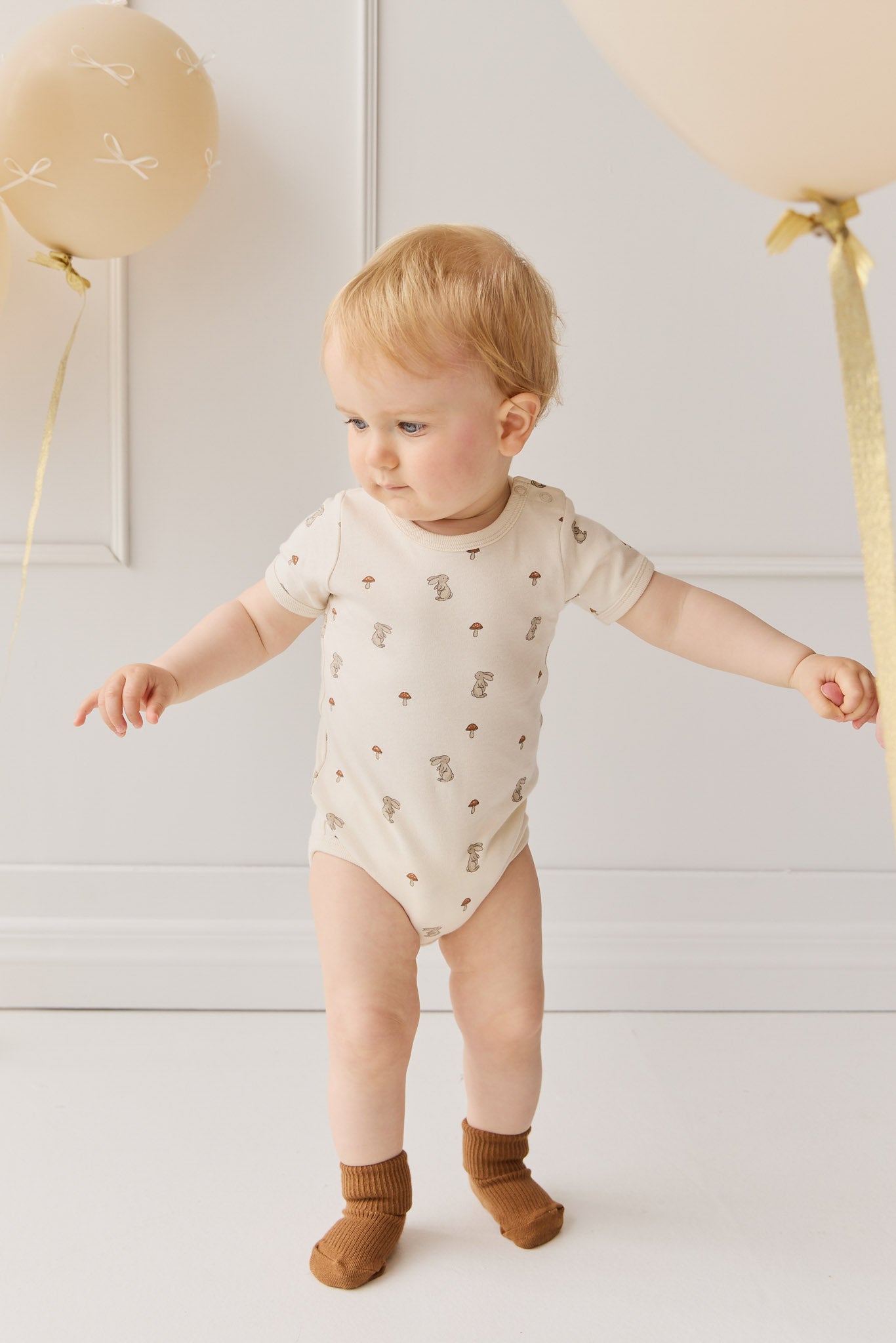 Organic Cotton Hudson Short Sleeve Bodysuit - Le Lapin