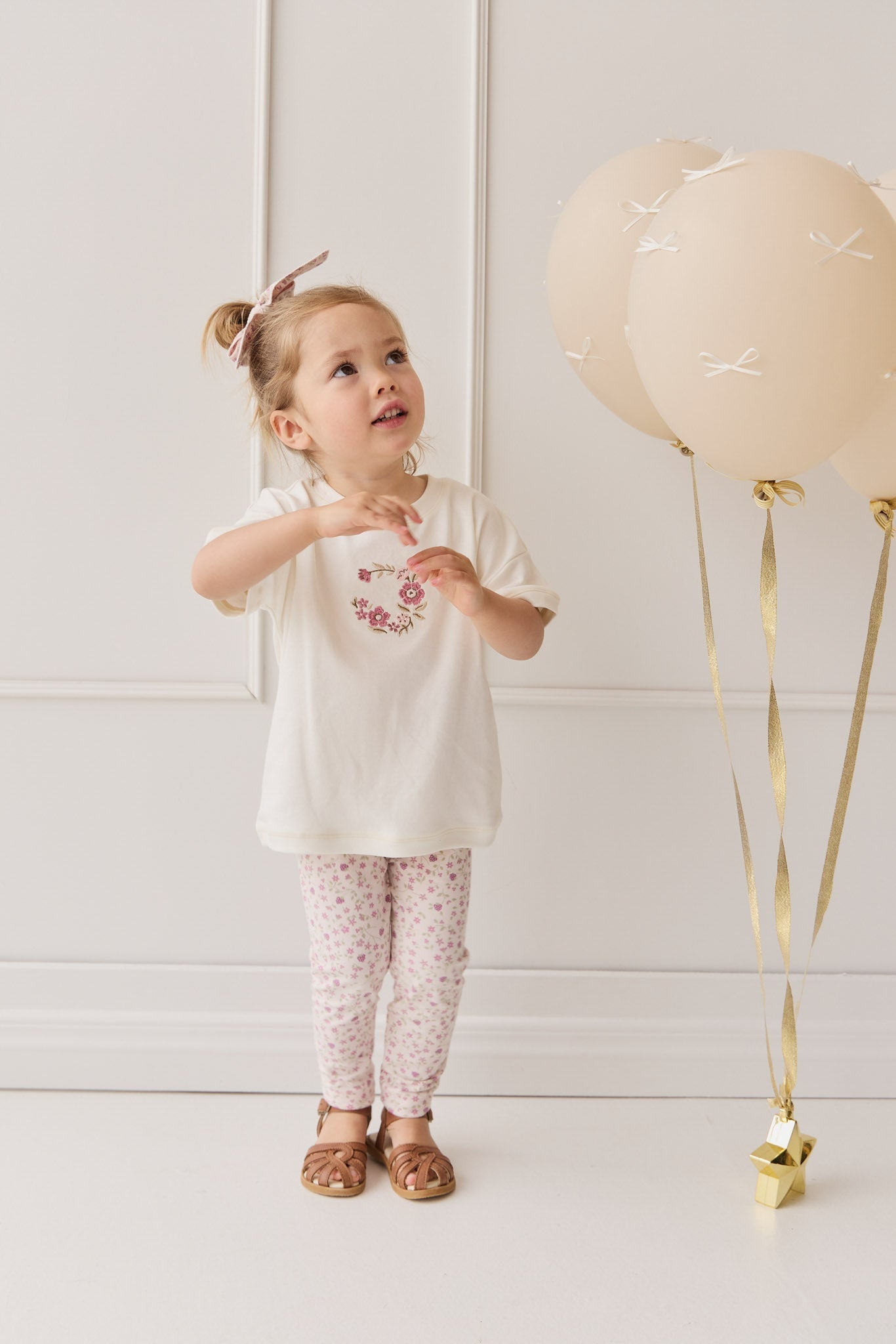 Organic Cotton Everyday Legging - Adaline Berries Ballet Pink