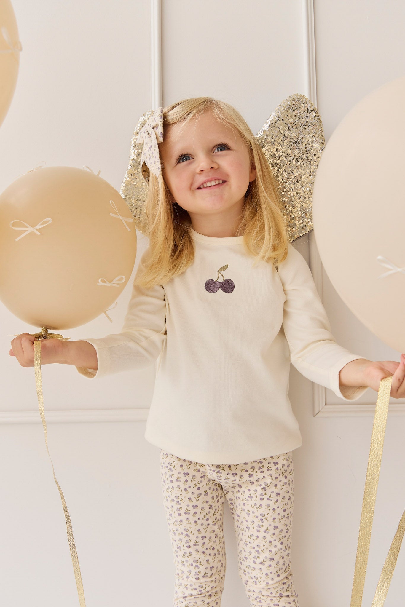 Organic Cotton Everyday Legging - Blueberry Field Raindrops