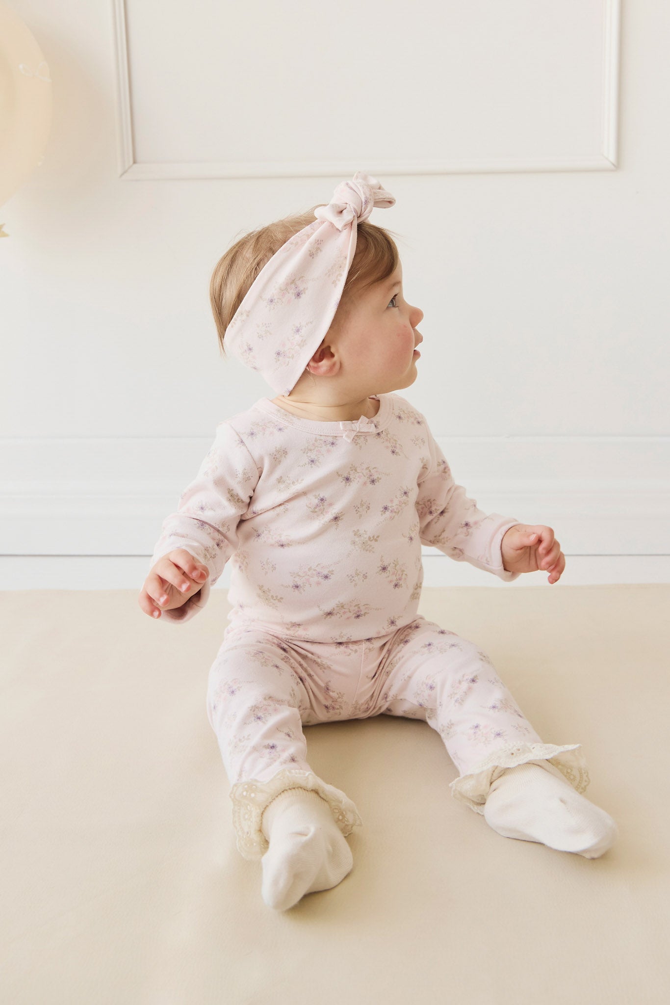 Organic Cotton Everyday Legging - Sweet Pea Floral