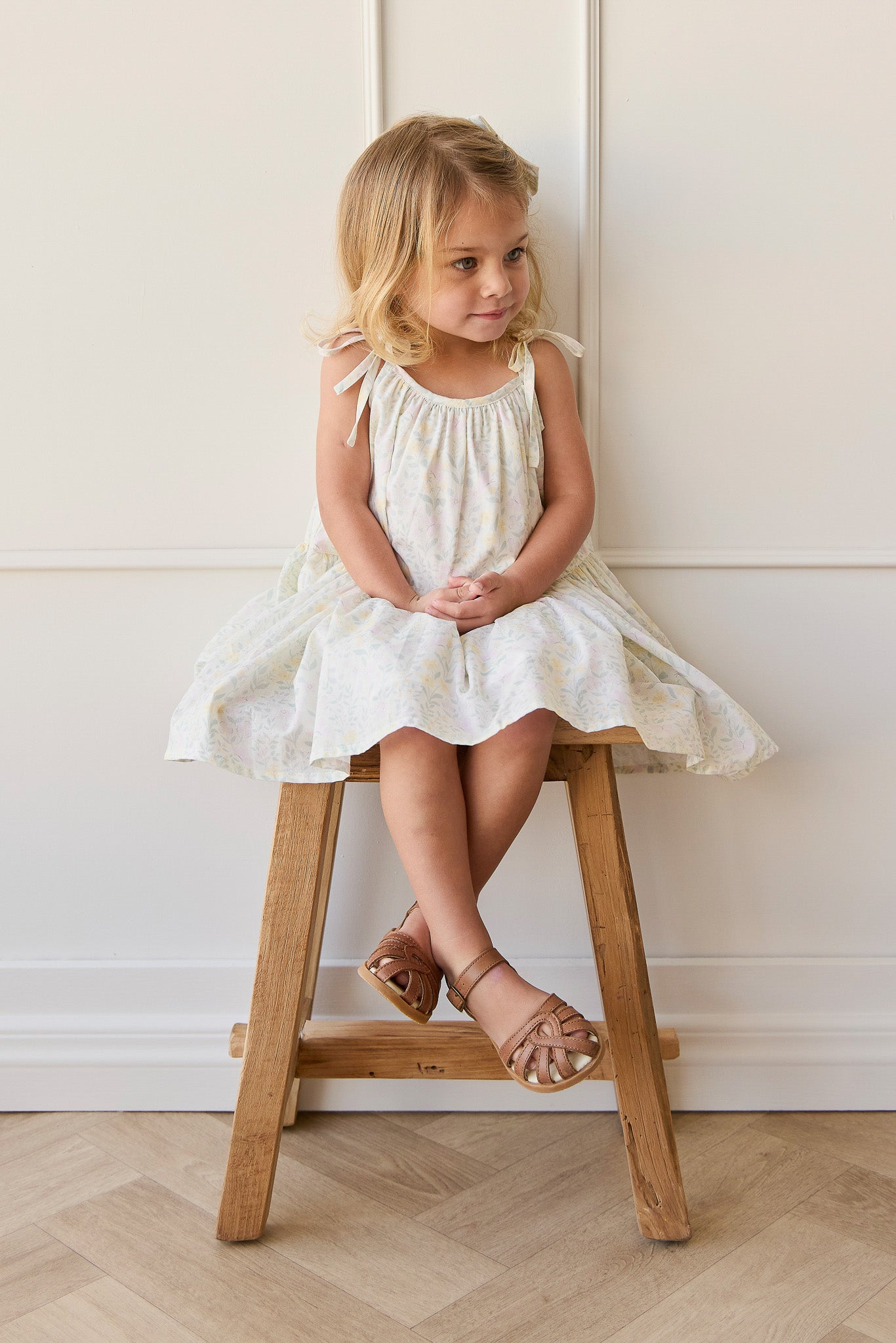 Organic Cotton Winnie Dress - Daphne Egret