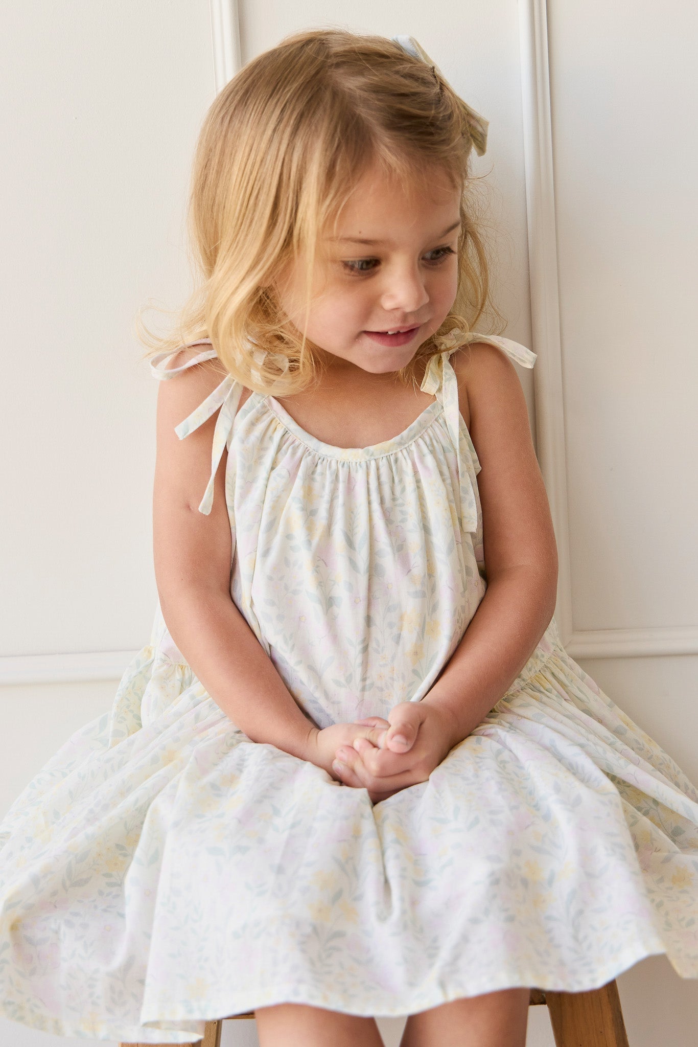 Organic Cotton Winnie Dress - Daphne Egret