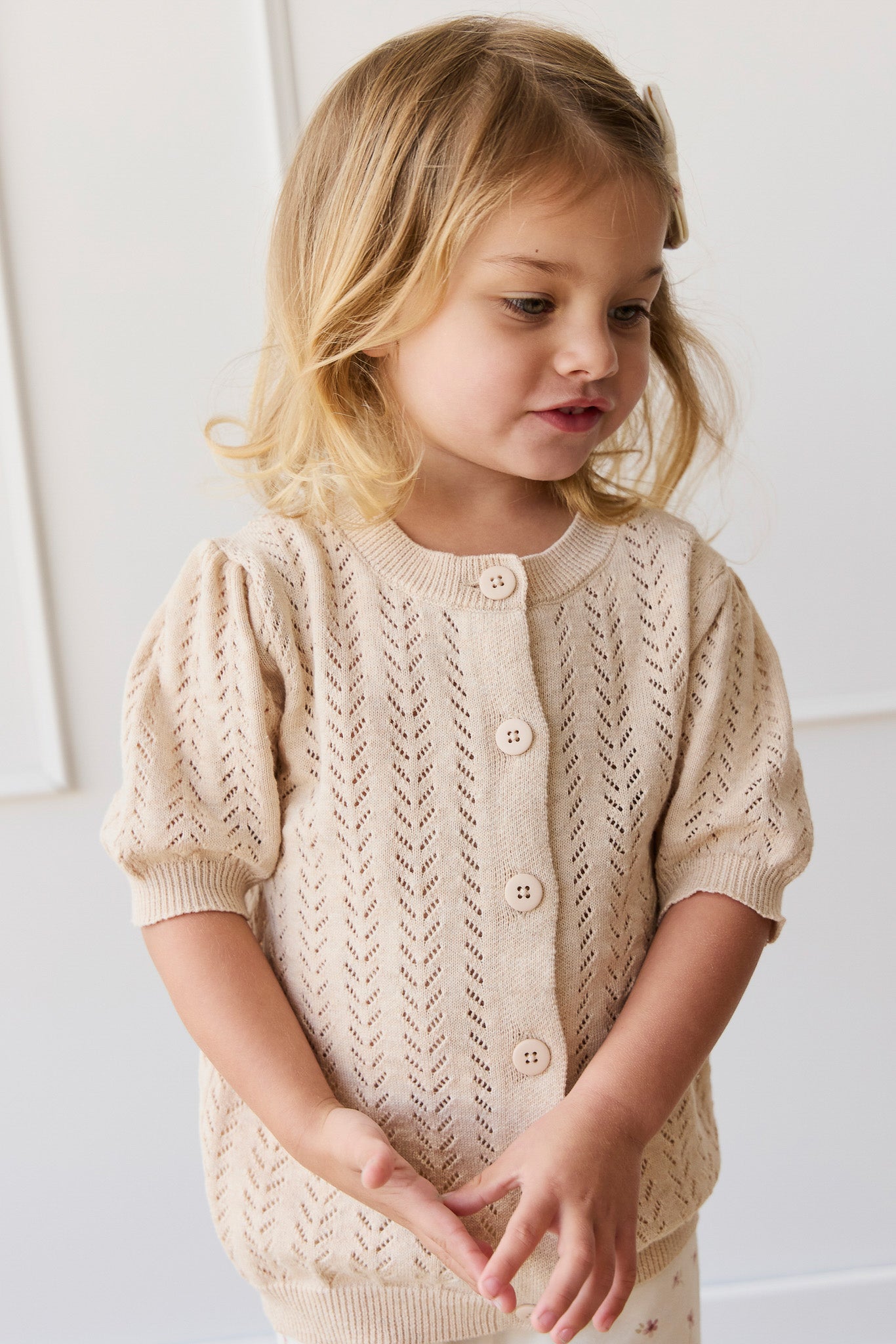 Aria Knitted Top - Oatmeal Marle