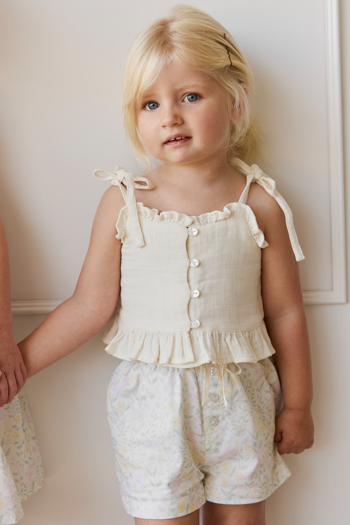Organic Cotton Muslin Mirabel Top - Parchment