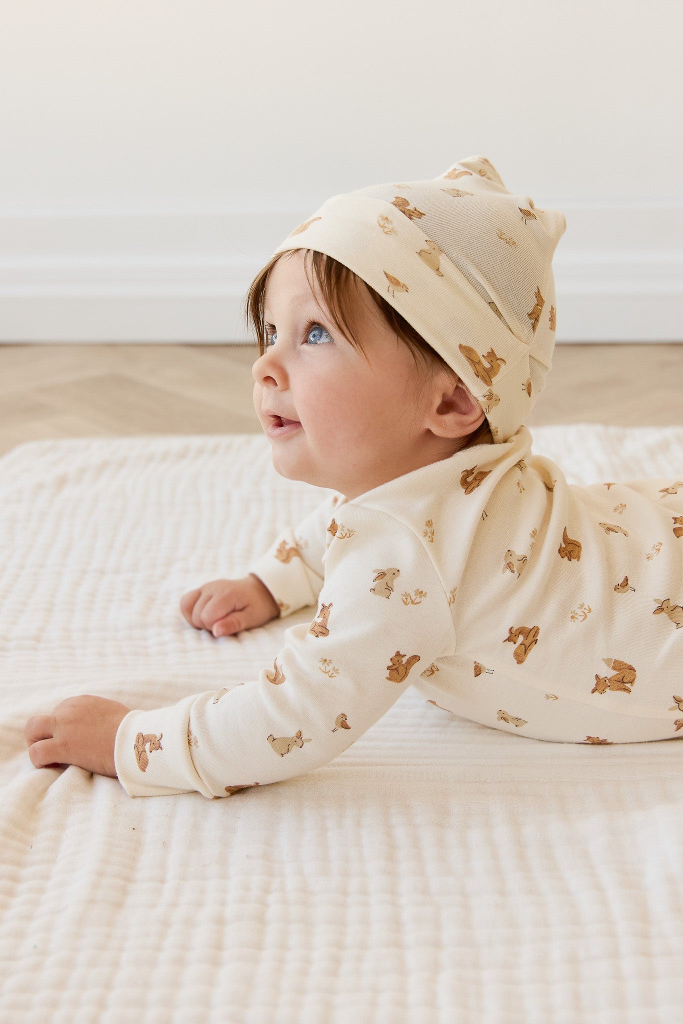 Organic Cotton Knot Beanie - Forest Friends