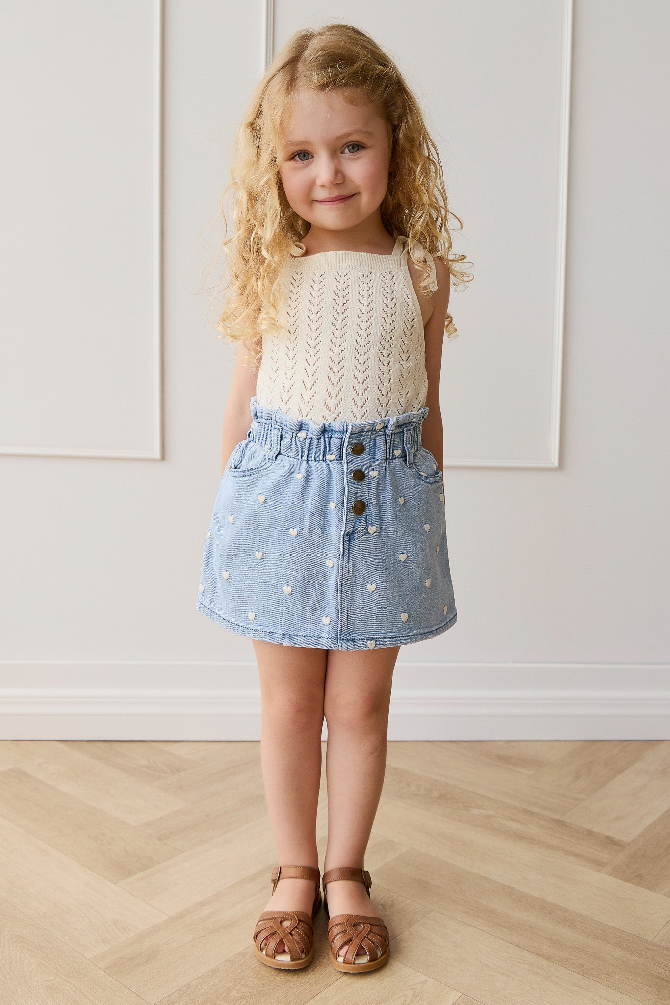 Aria Knitted Singlet - Parchment