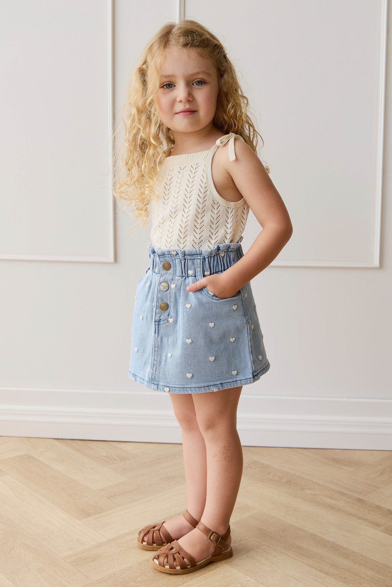 Aria Knitted Singlet - Parchment