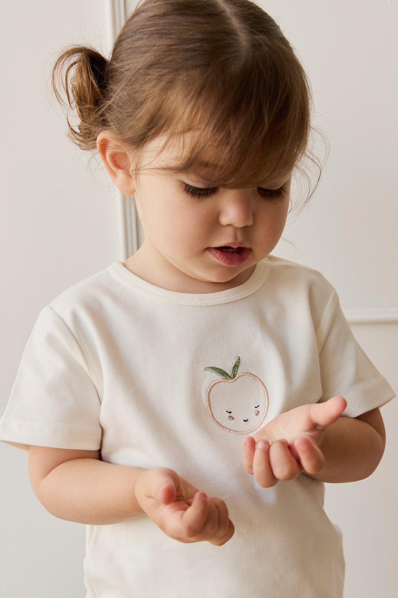 Pima Cotton Aude Top - Parchment Peachy