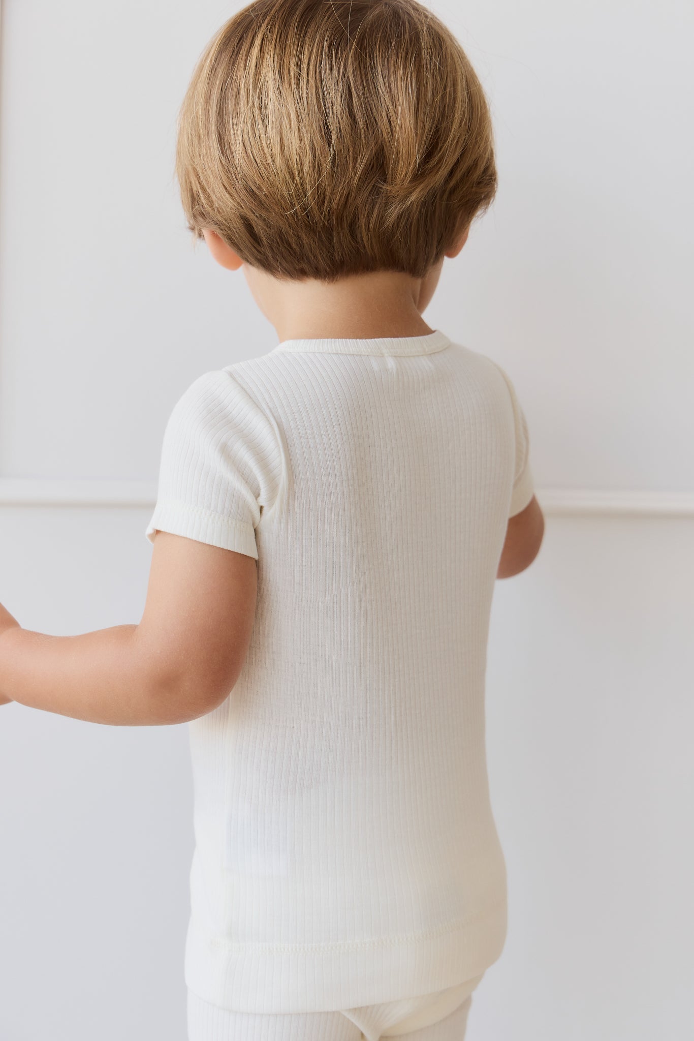 Organic Cotton Modal Henley Tee - Milk