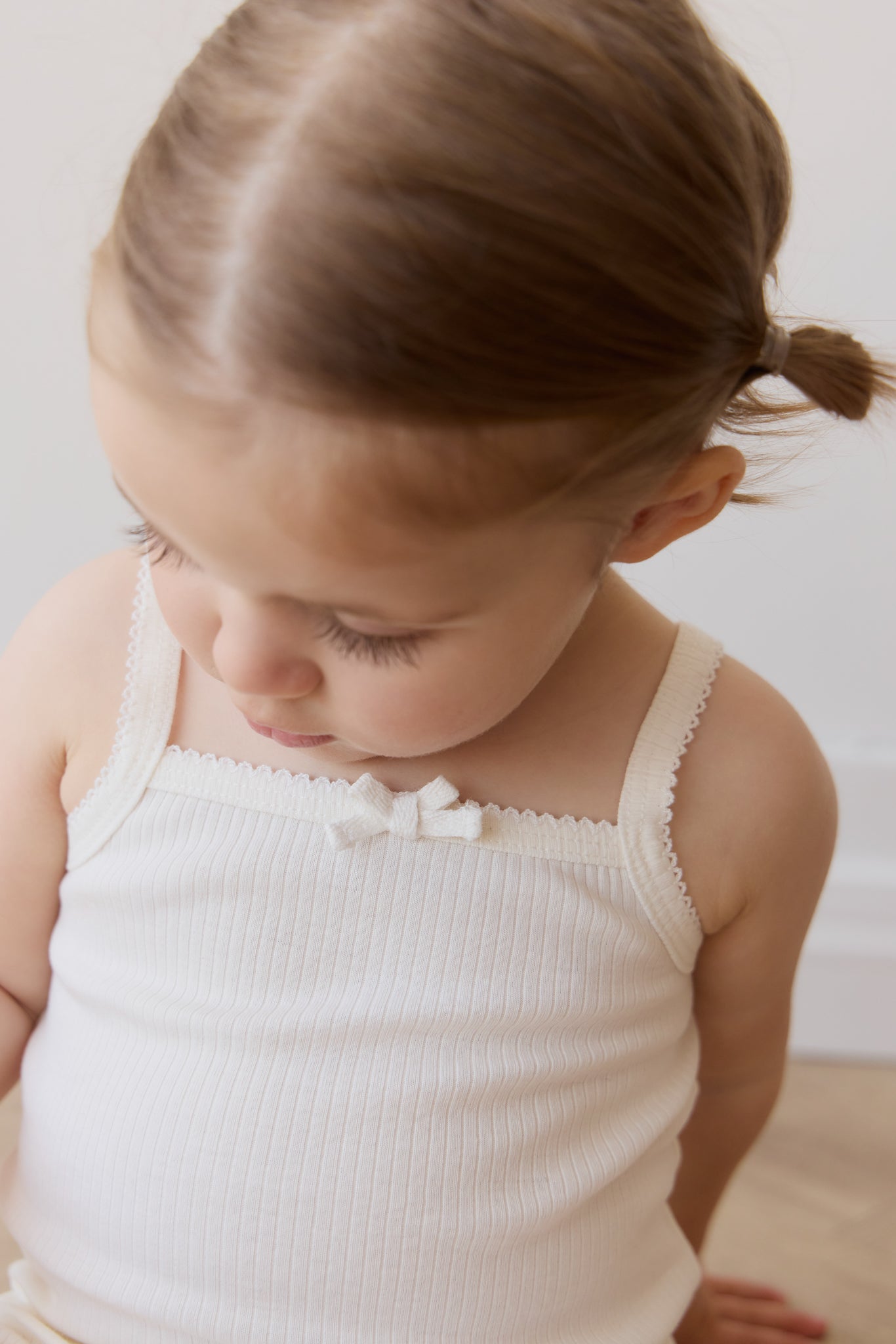 Organic Cotton Modal Singlet - Milk