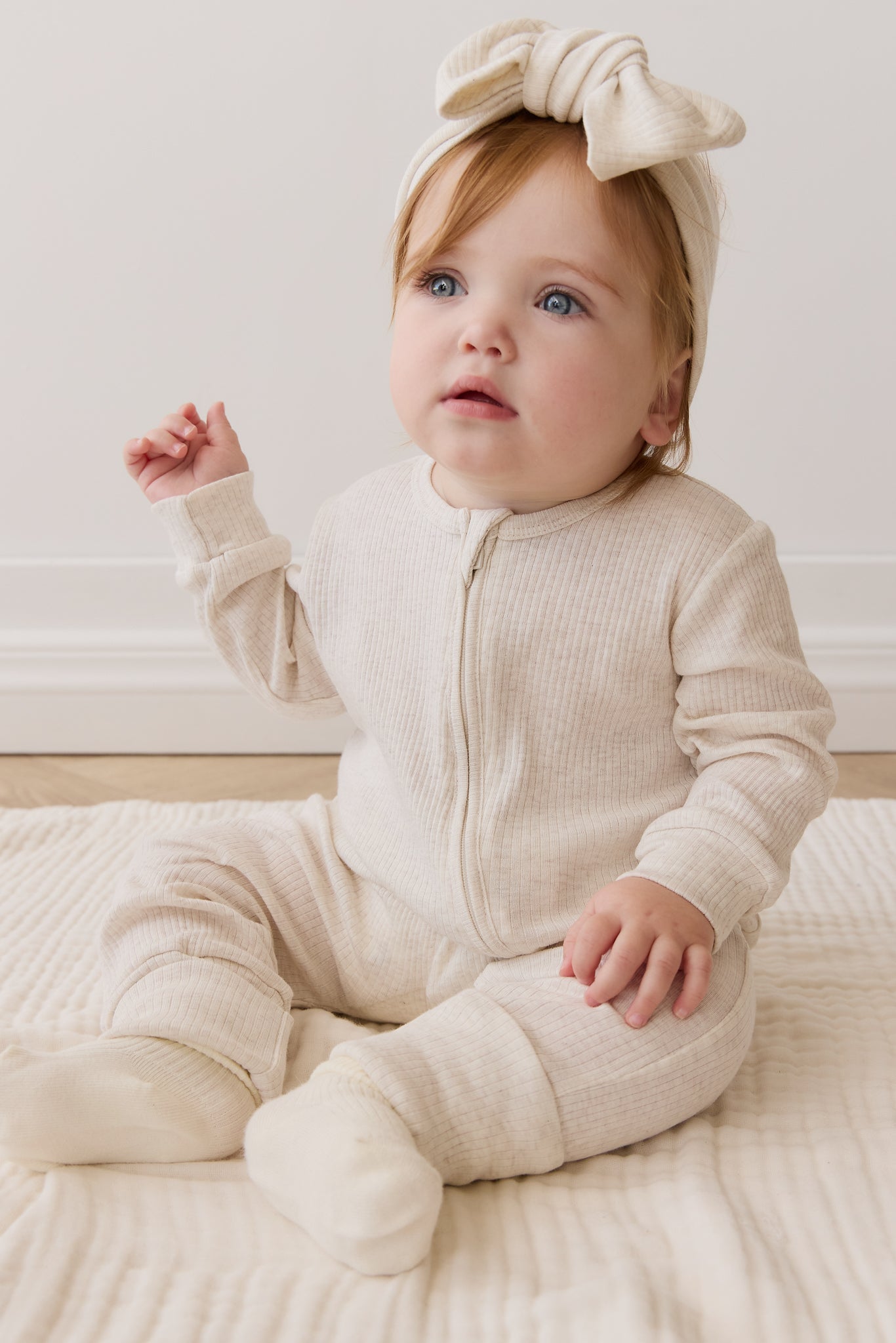 Organic Cotton Modal Frankie Onepiece - Oatmeal Marle