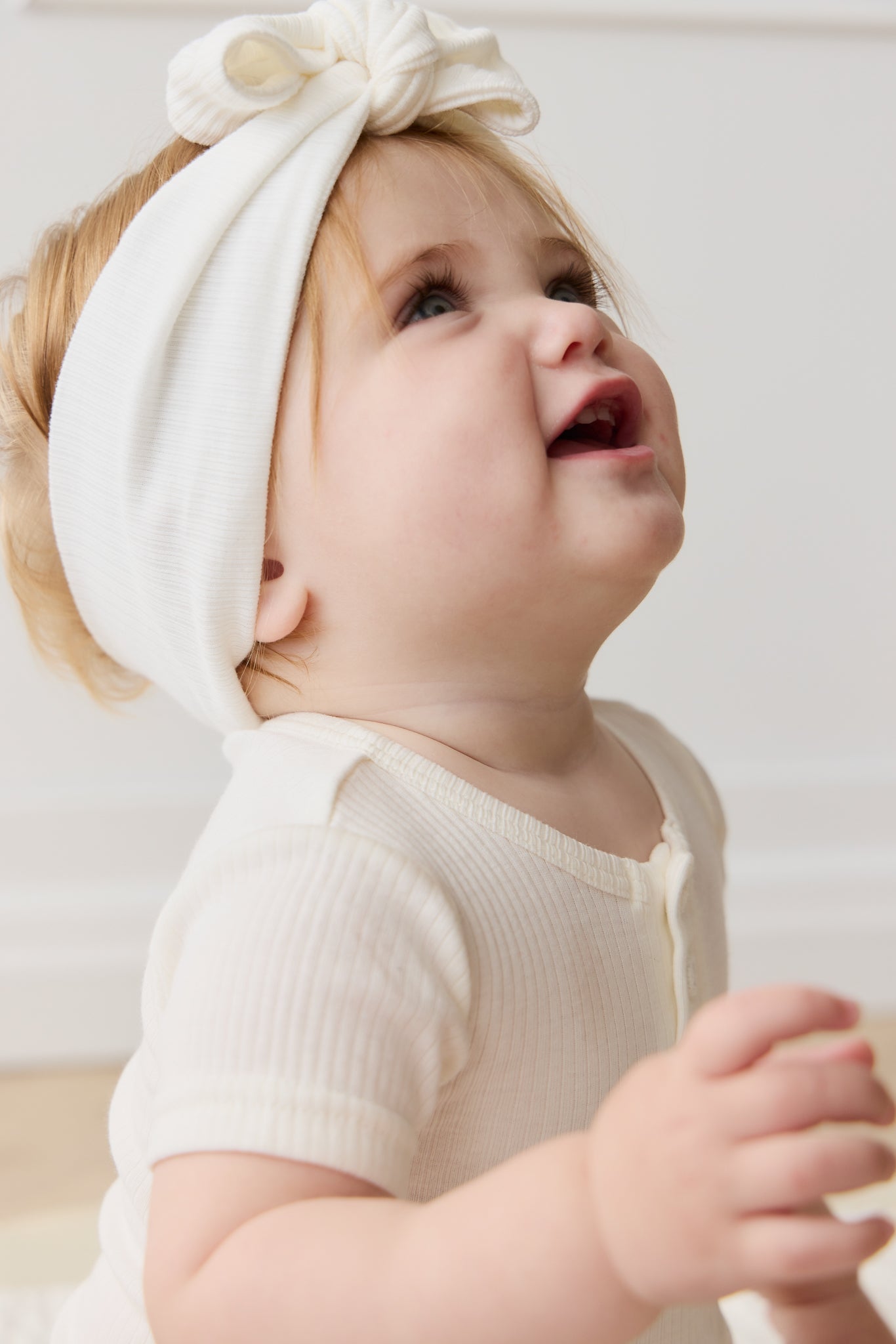 Organic Cotton Modal Darcy Rib Tee Bodysuit - Milk